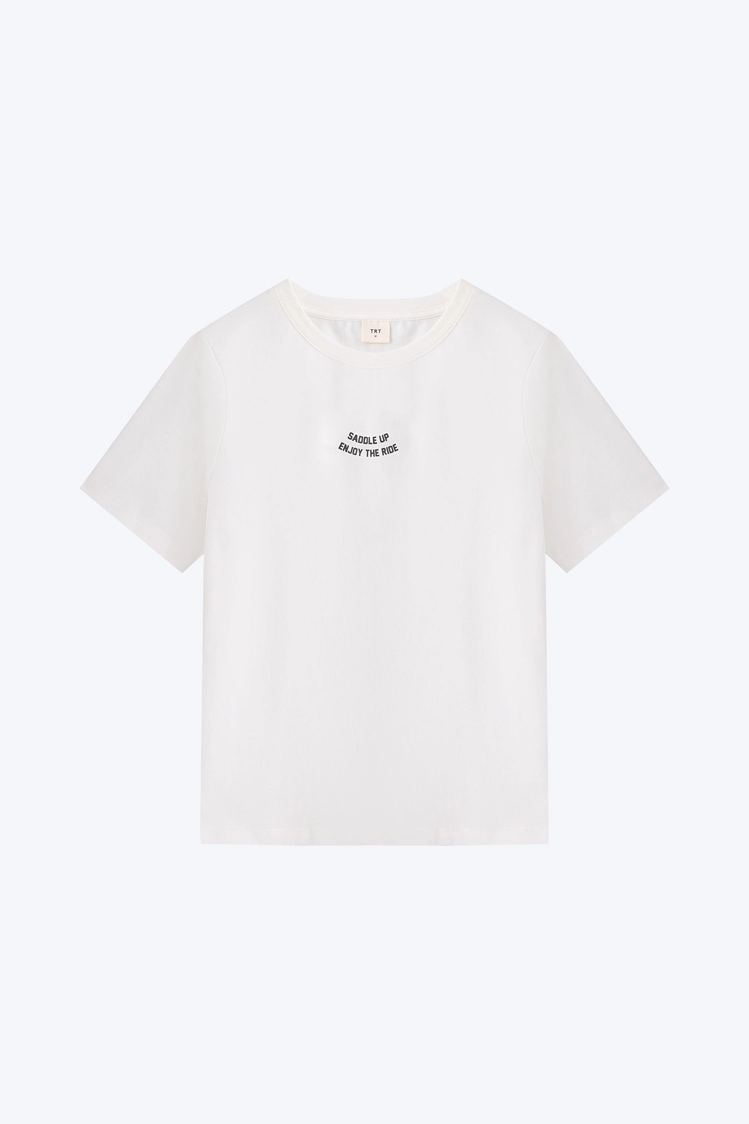 Text Print Tee - Cream Chic Smart Geometric precision