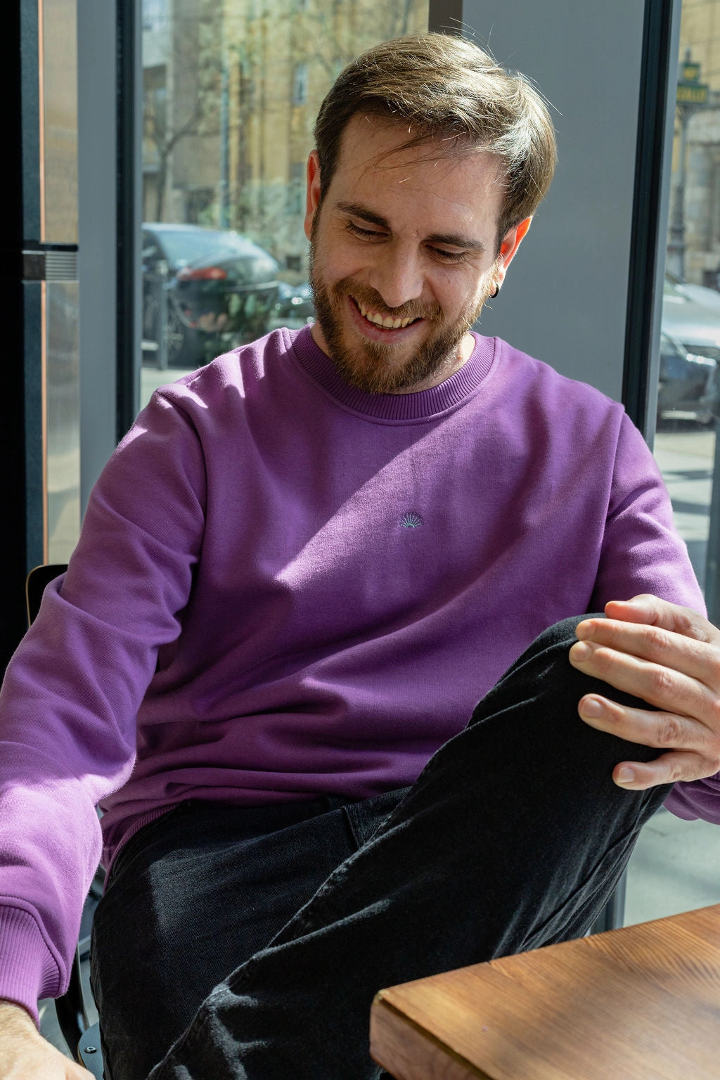 product luxury indulgence Layered Fashion CORE CREWNECK / GRAPE