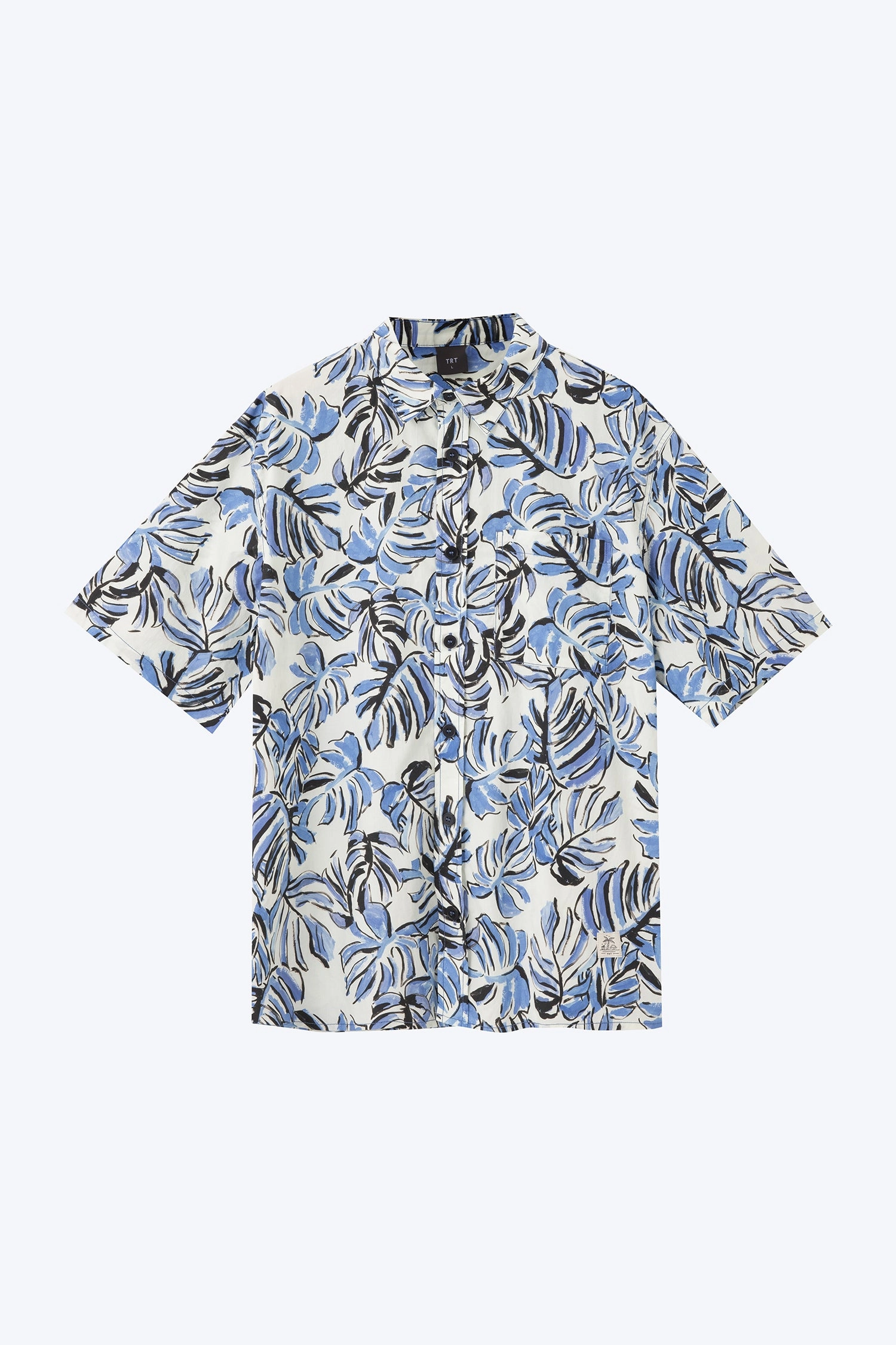 Informal charm Fashion Ready Short Sleeve Vacay Shirt - Navy Floral [AT]
