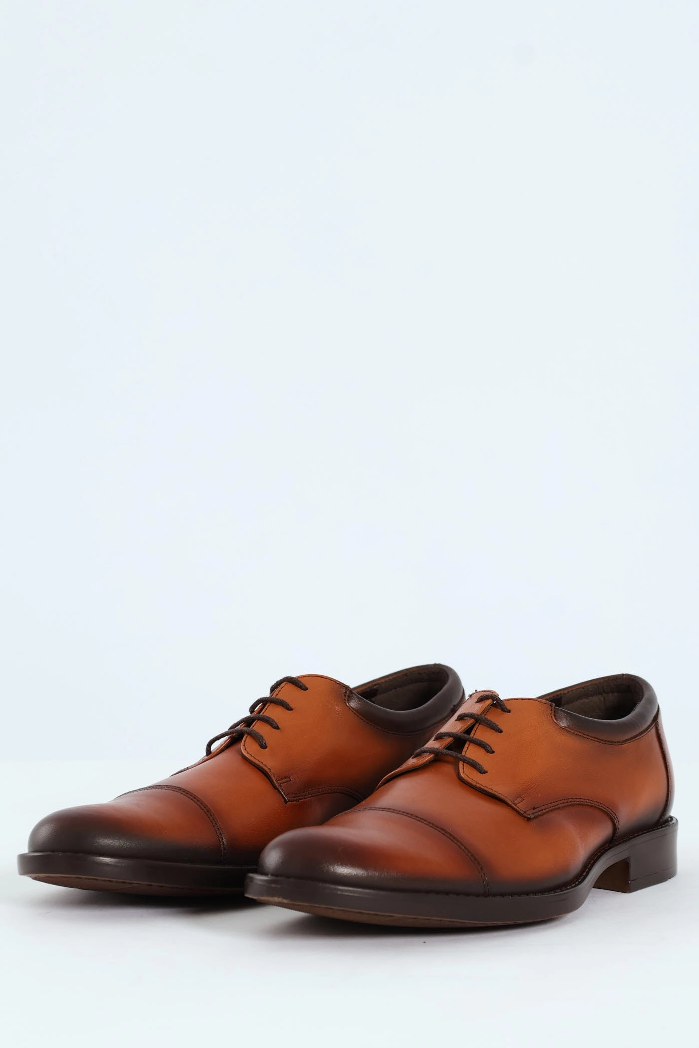 Toe Cap Formal Derby Shoe - Tan Fast Start Foot Support