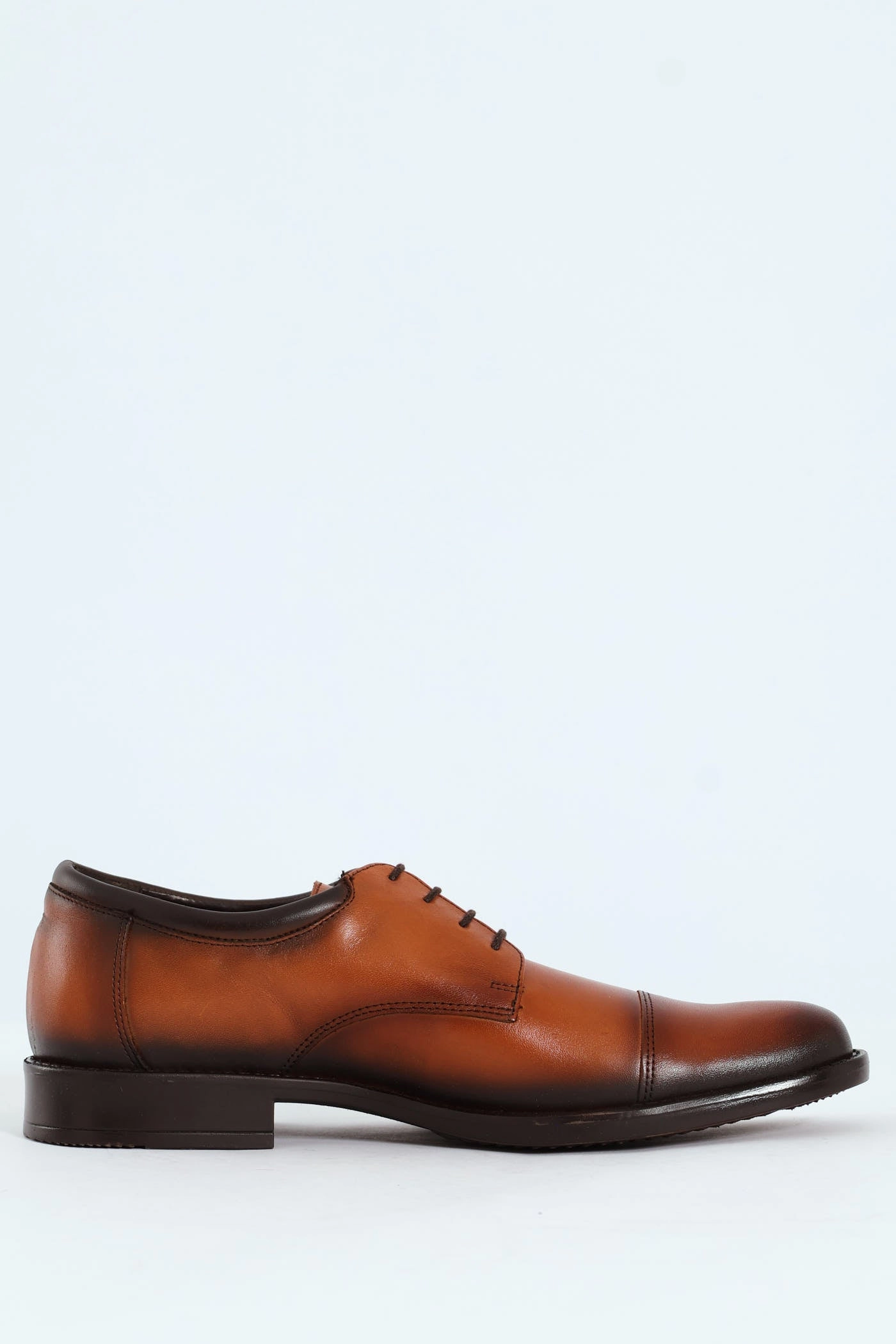 Toe Cap Formal Derby Shoe - Tan Paced Movement