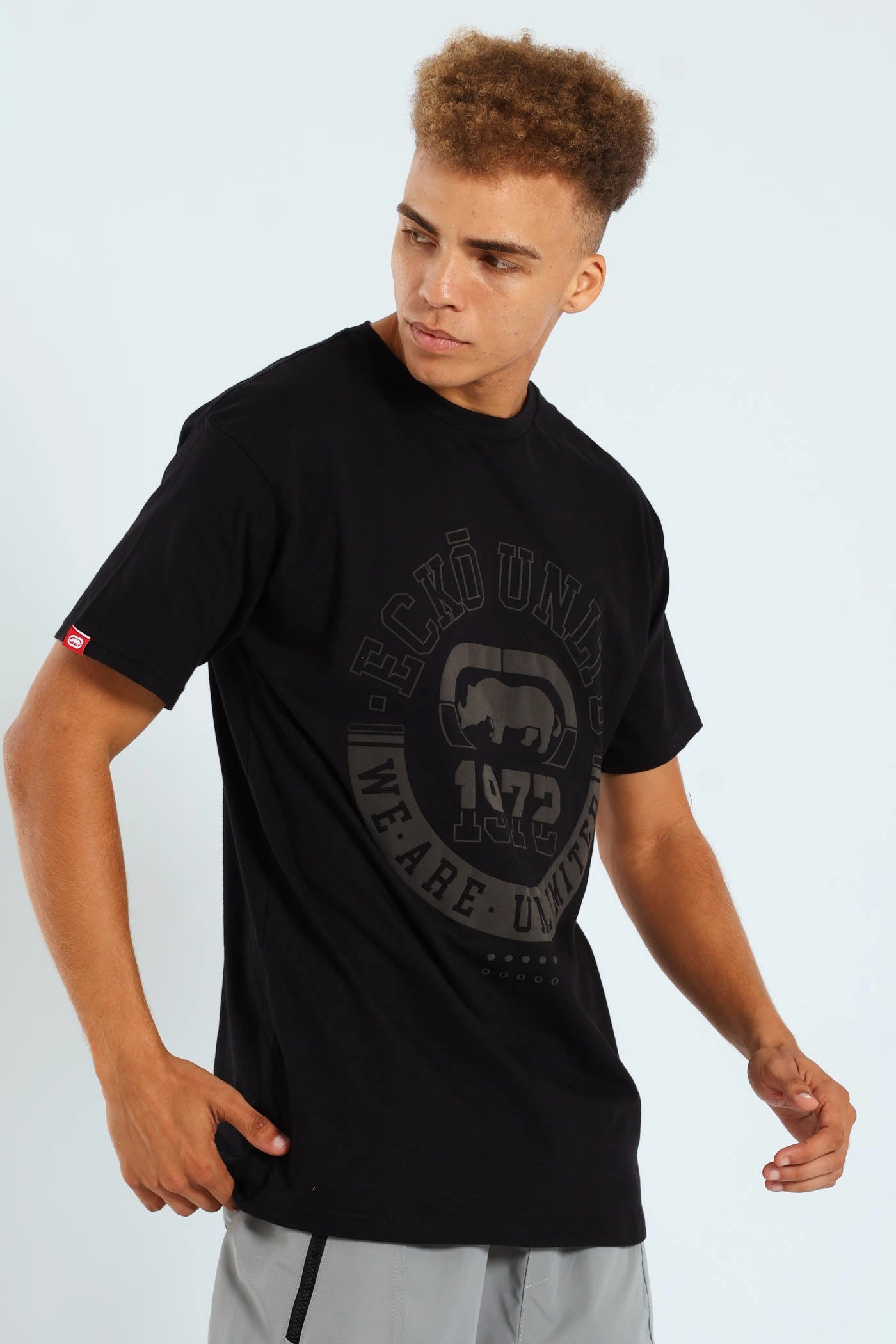 Tonal Rhino Tee - Black birthday party Smart Fit