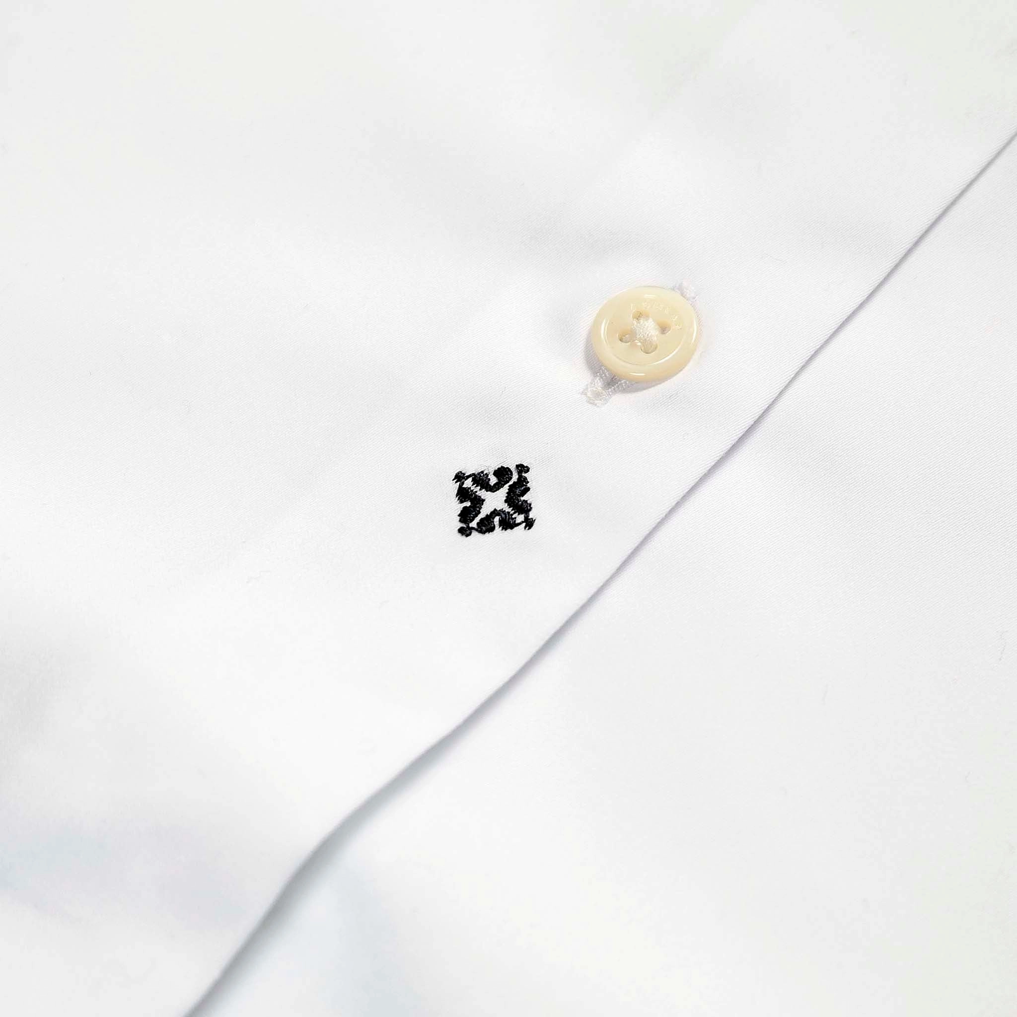 Clamenc shirt satin stretch (ice white) Modern Layer