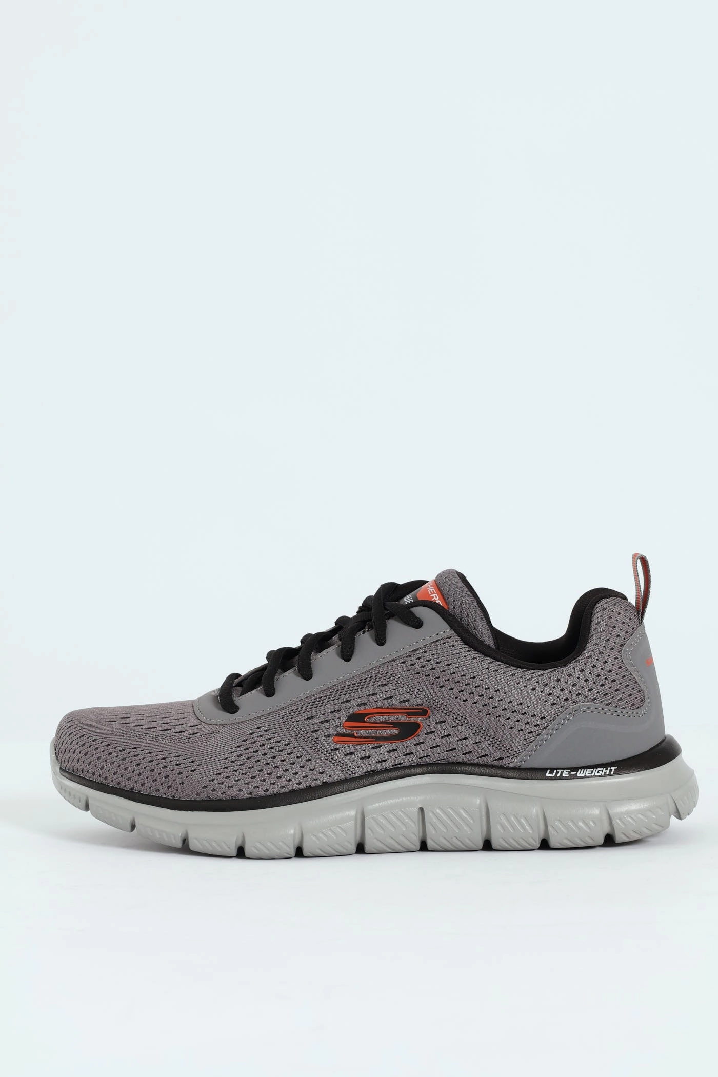 Shock   Absorbing Midsole Flexible Zones Track Lace Up Trainer - Grey