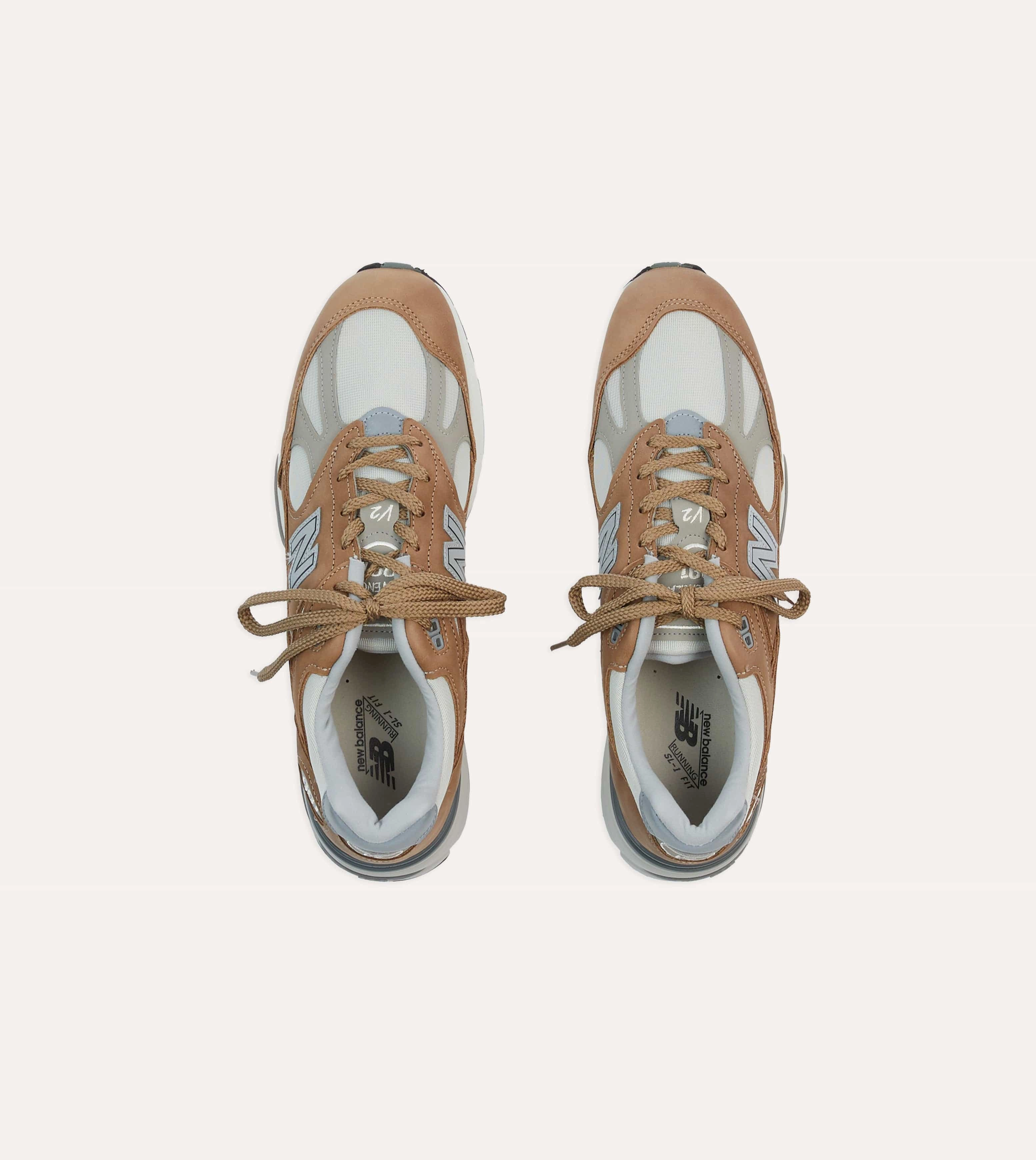 men's athletic shoes New Balance Coco Mocca Made in UK 991v2 Trainers