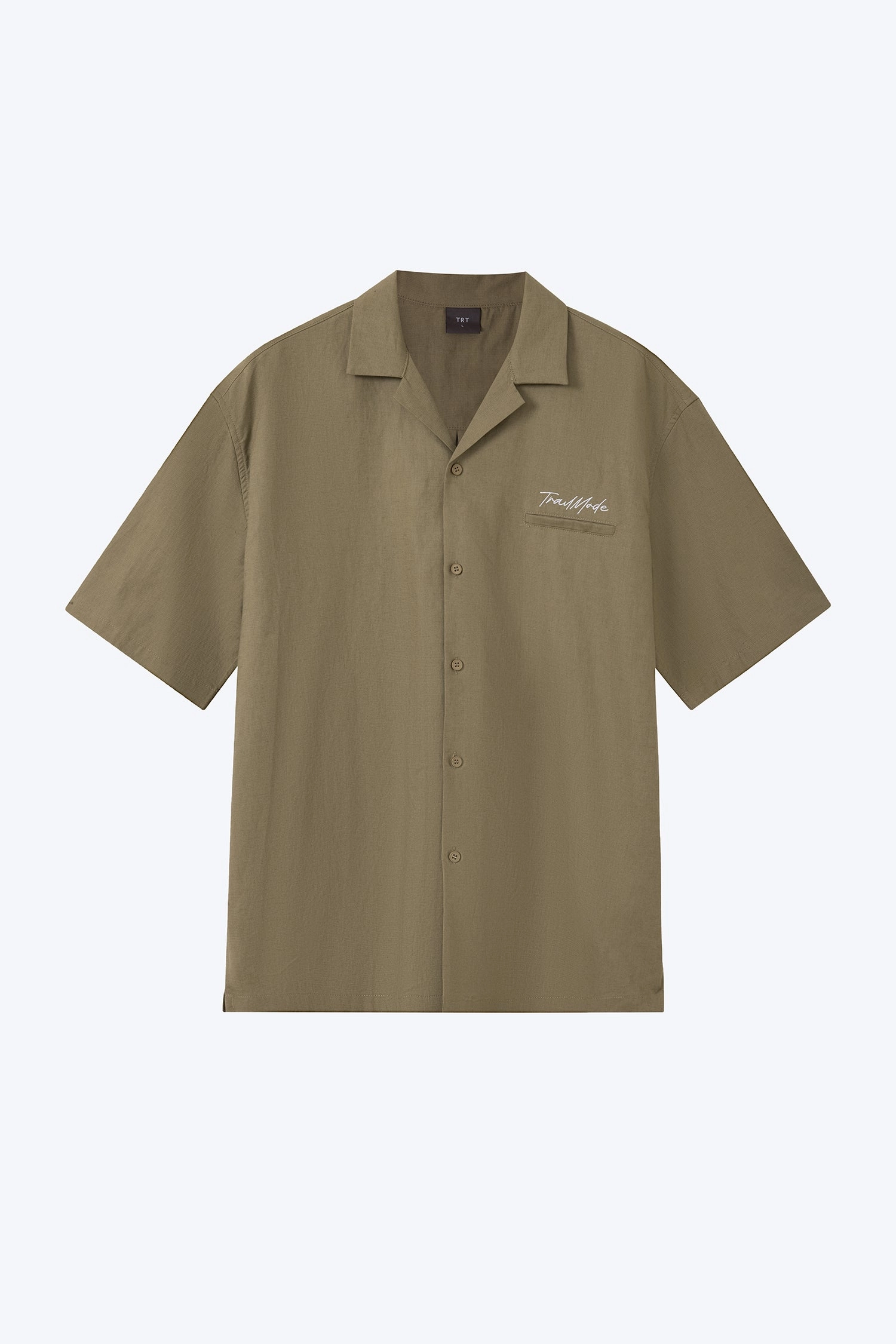 Trail Mode Cuban Shirt - Olive Flexible Neckline