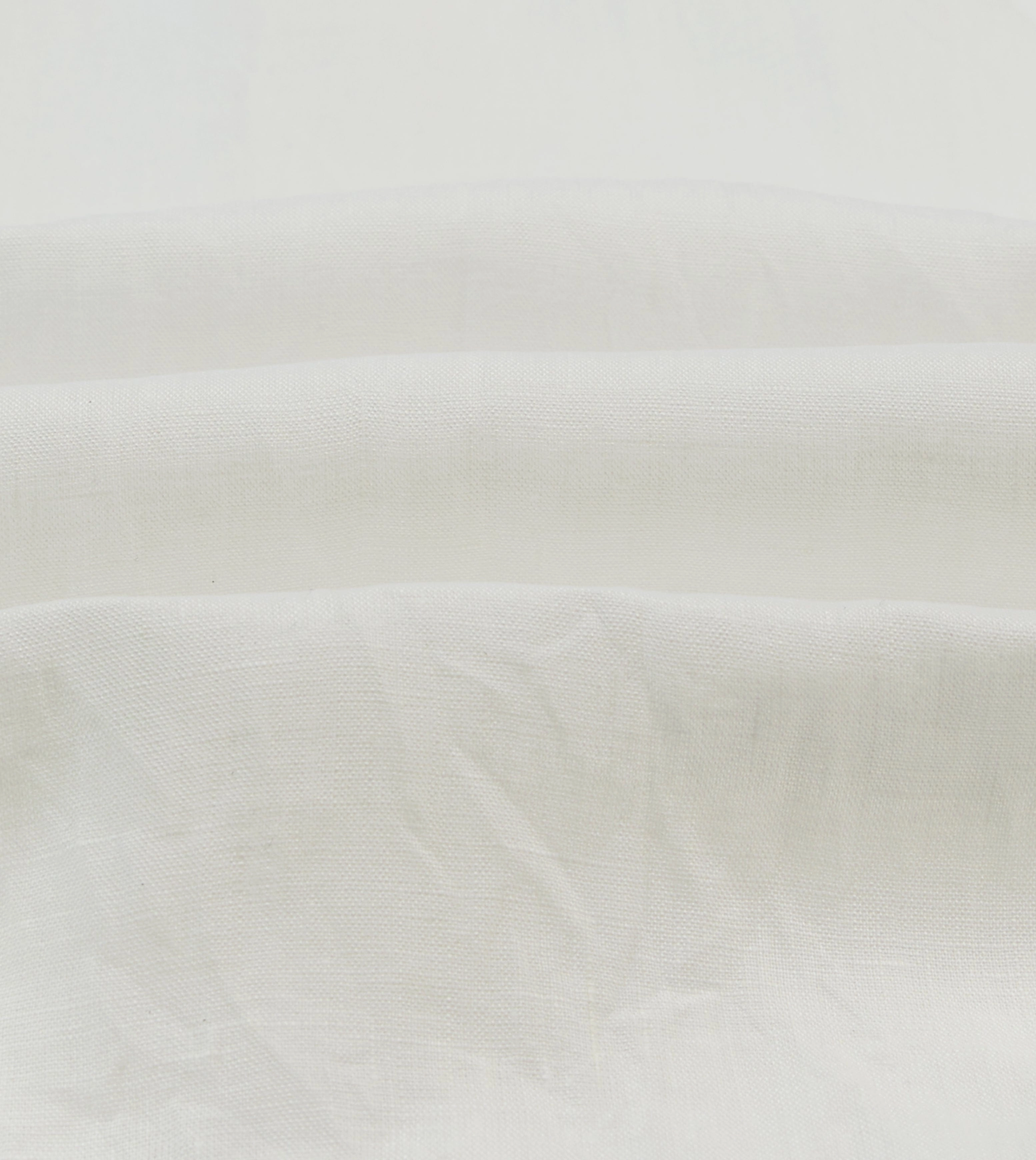 Ecru Linen Spread Collar Shirt Weekend Adventure Abstract print