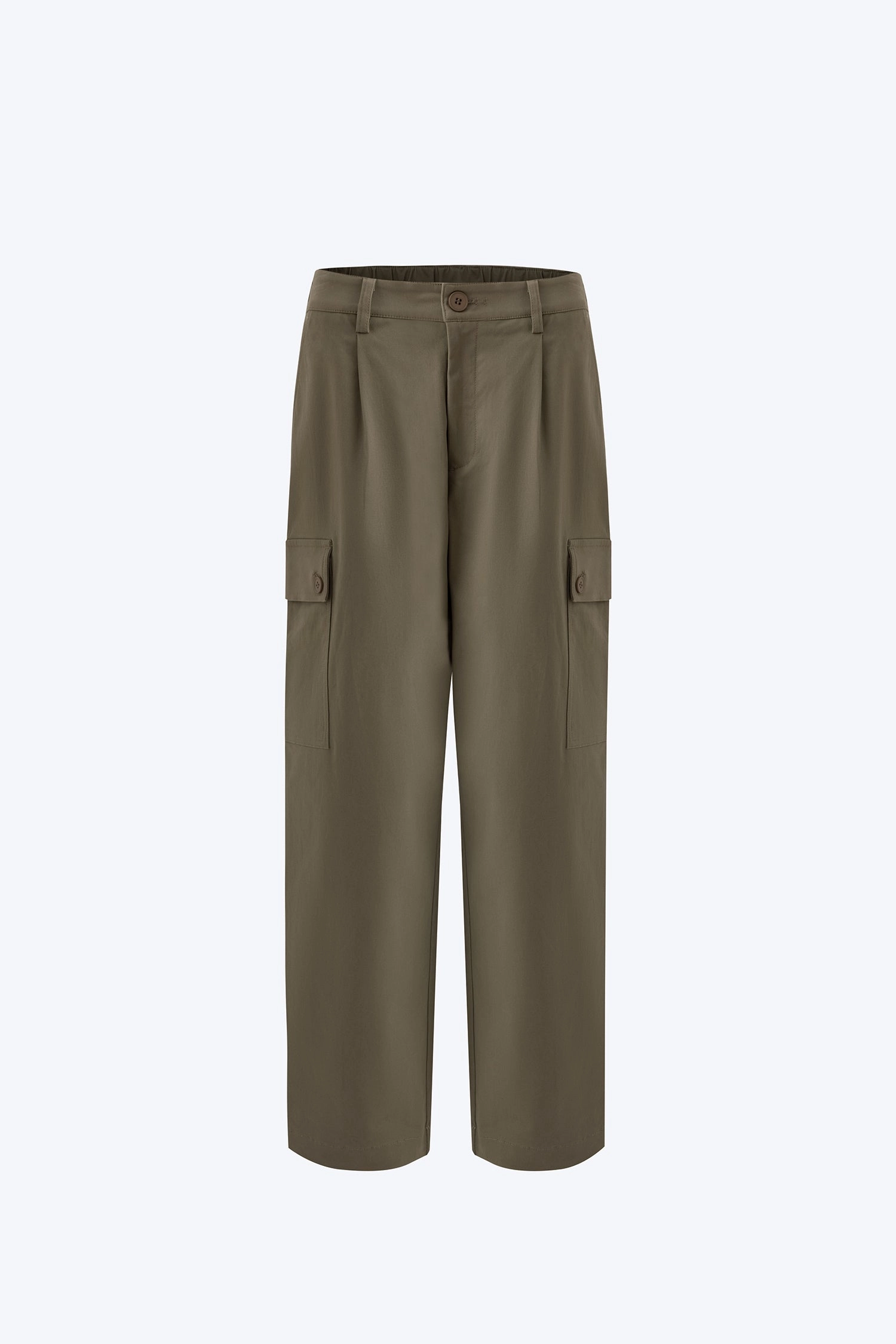 Slim Fit Cargo Trousers - Olive Grey Urban appeal Quick Dry Fit