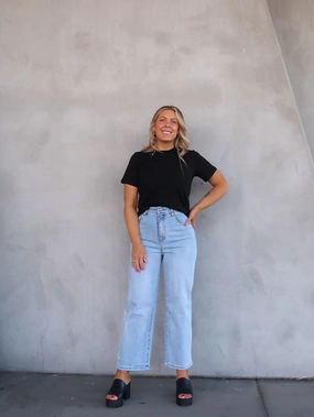 Minimalist Design Blended Style Grayson Jeans - Light Blue