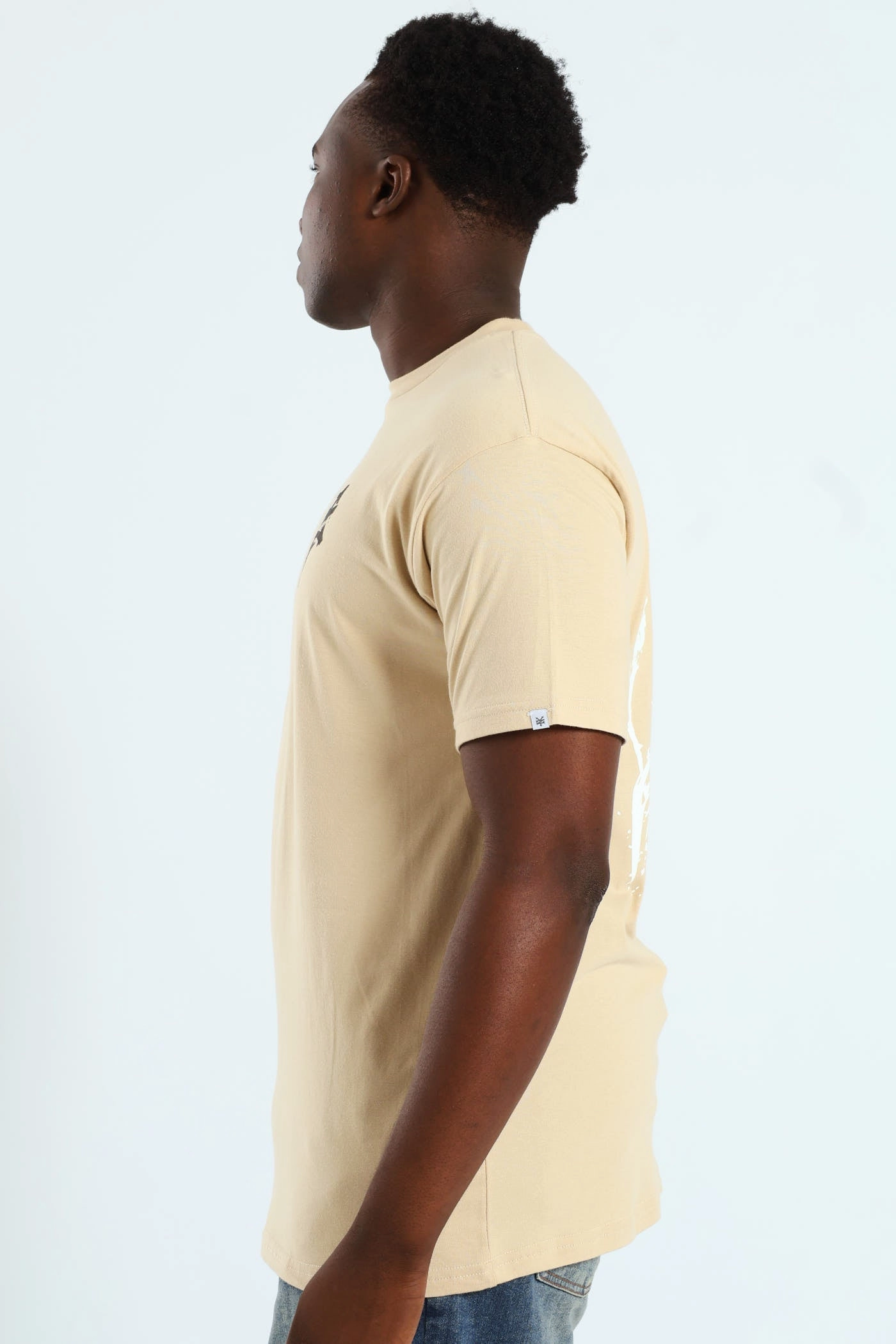 Script Back Print Tee - Stone Cozy Essentials