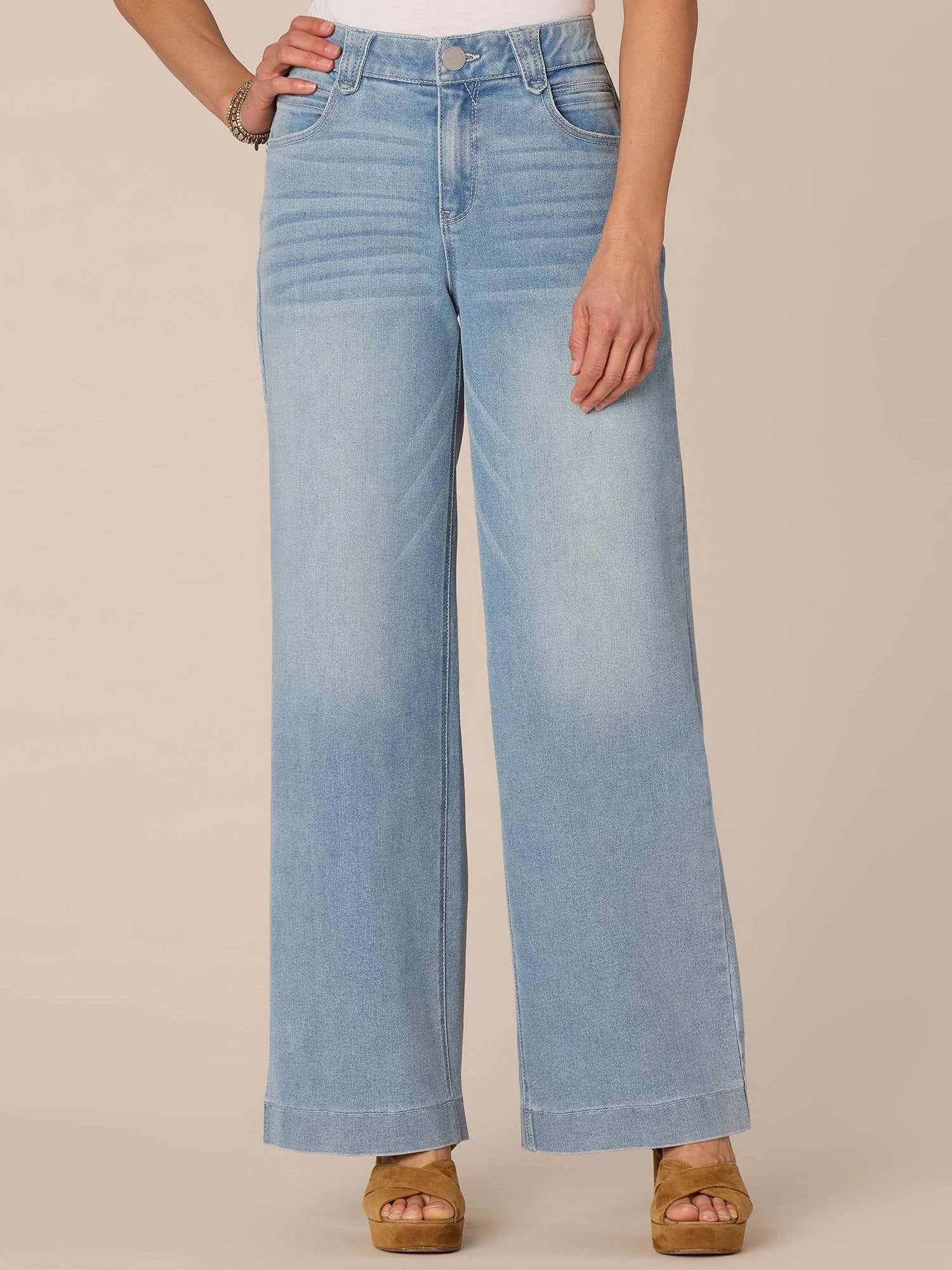 "Ab"solution High Rise Wide Leg Tall Jeans with Fading Detail quick dry Autumn Days Parent Style