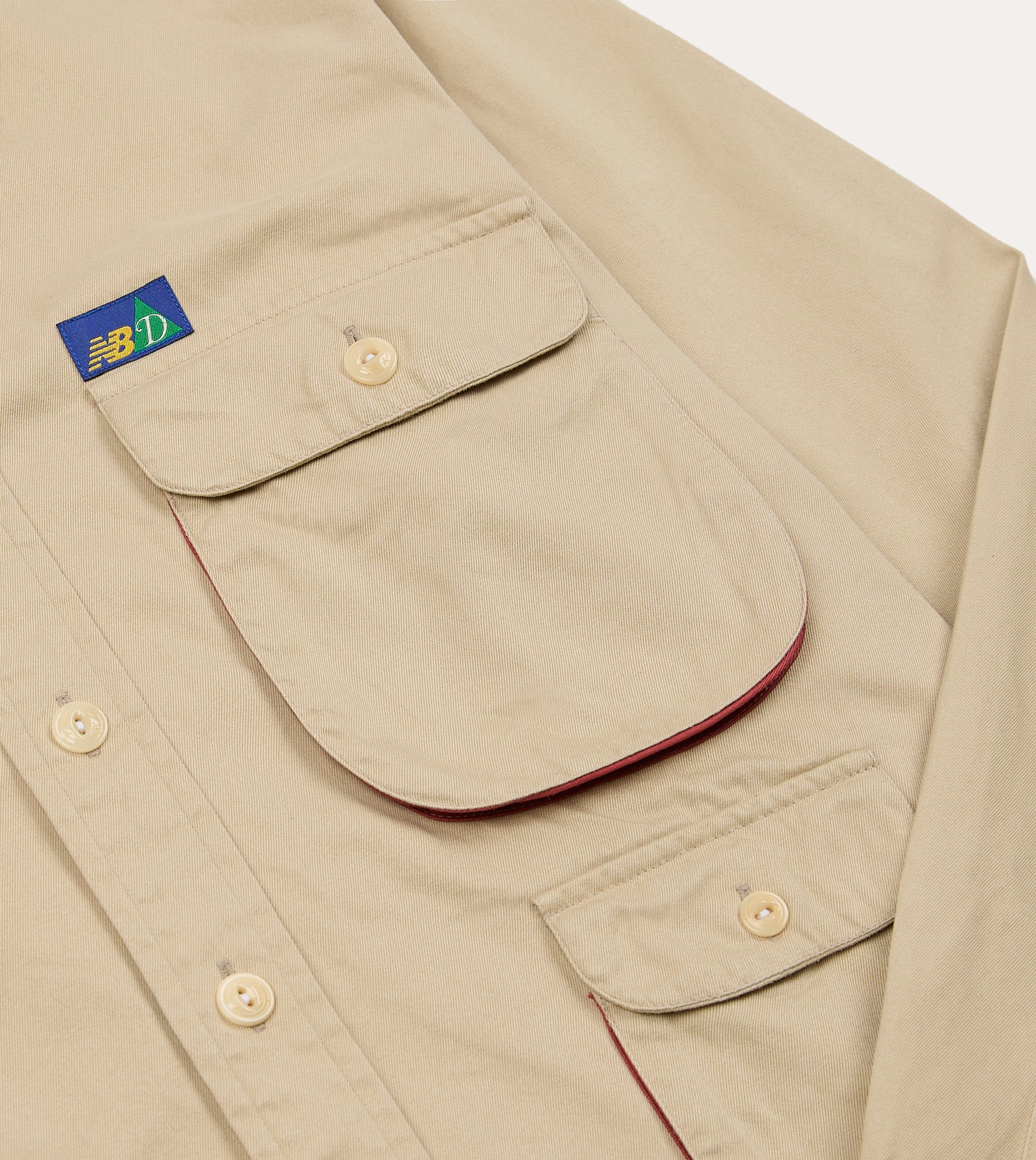 Drake??s and New Balance Utility Work Shirt Flatlock stitching