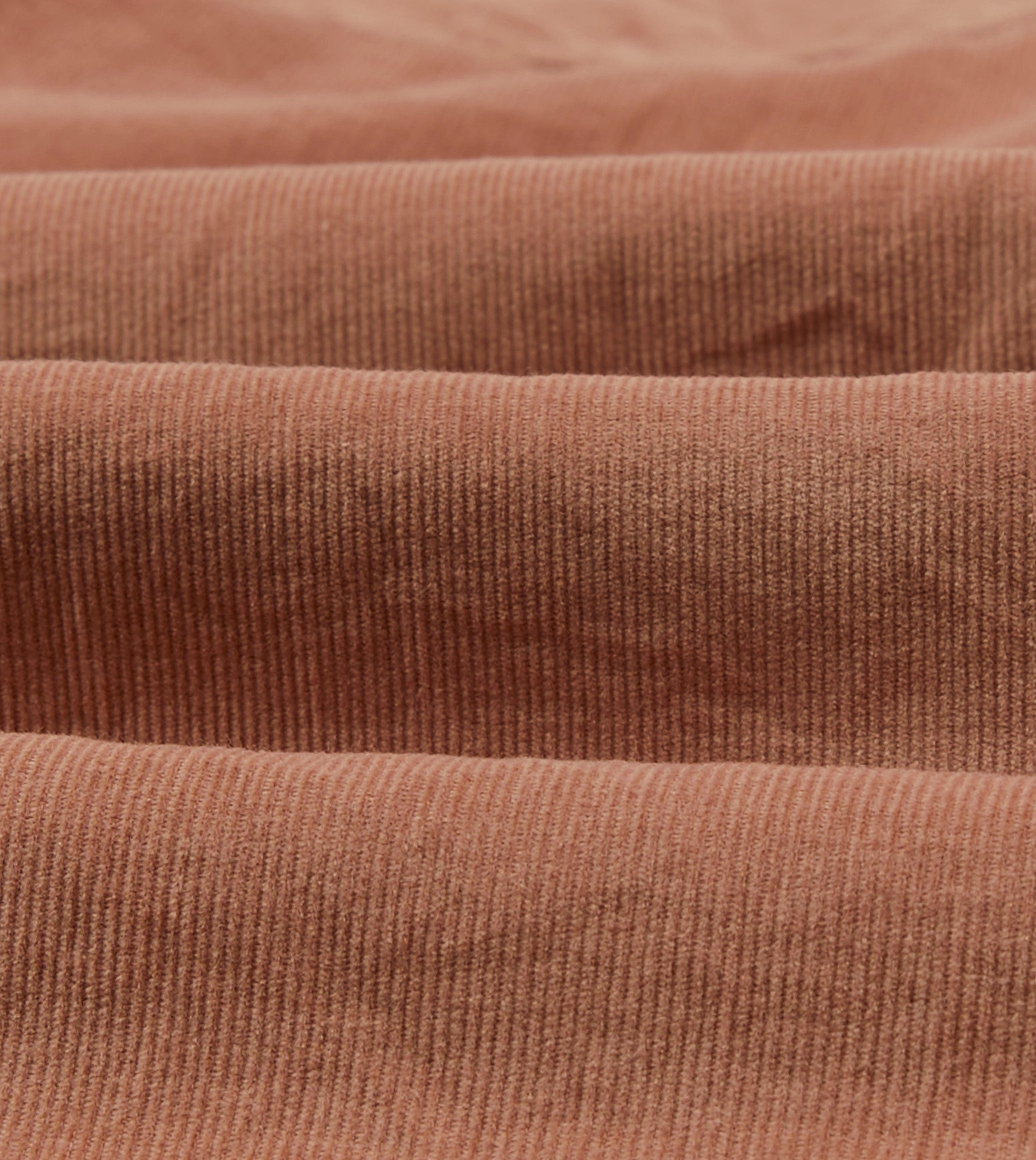 Washed Red Corduroy Two-Pocket Western Shirt Trendsetting Design