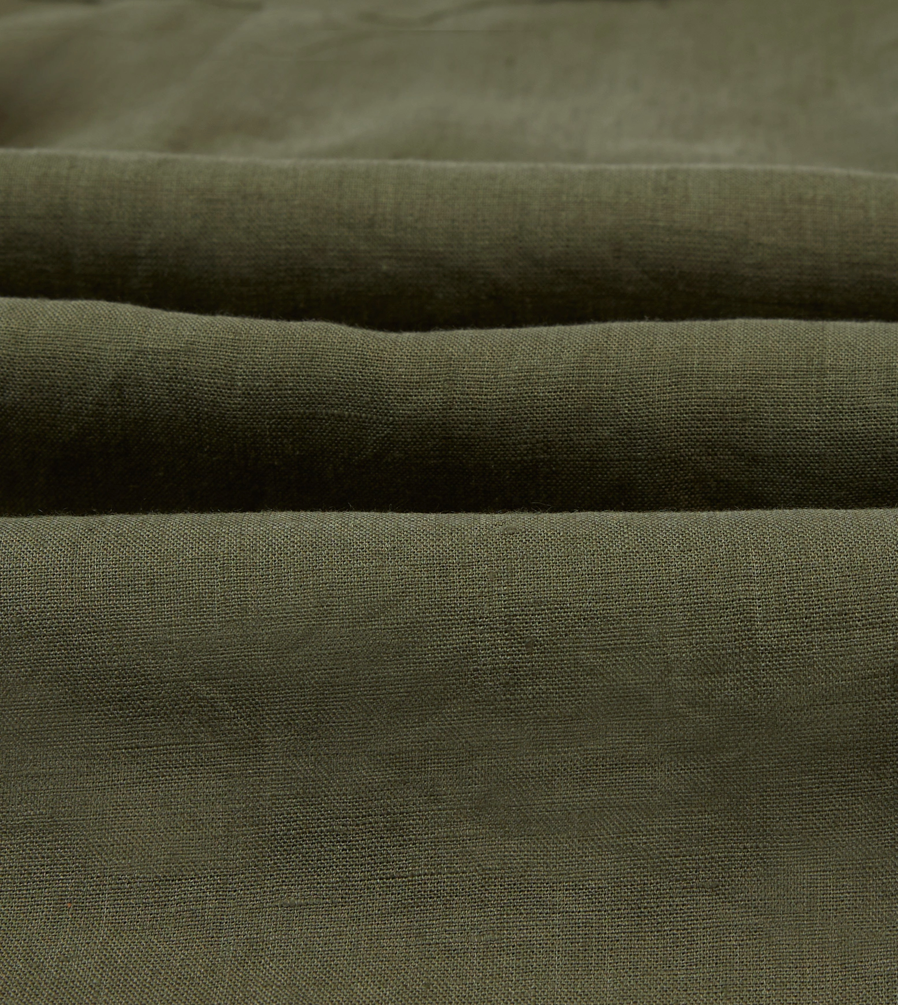 High-Quality Craftsmanship Contemporary Design Khaki Linen Camp Collar Long Sleeve Shirt