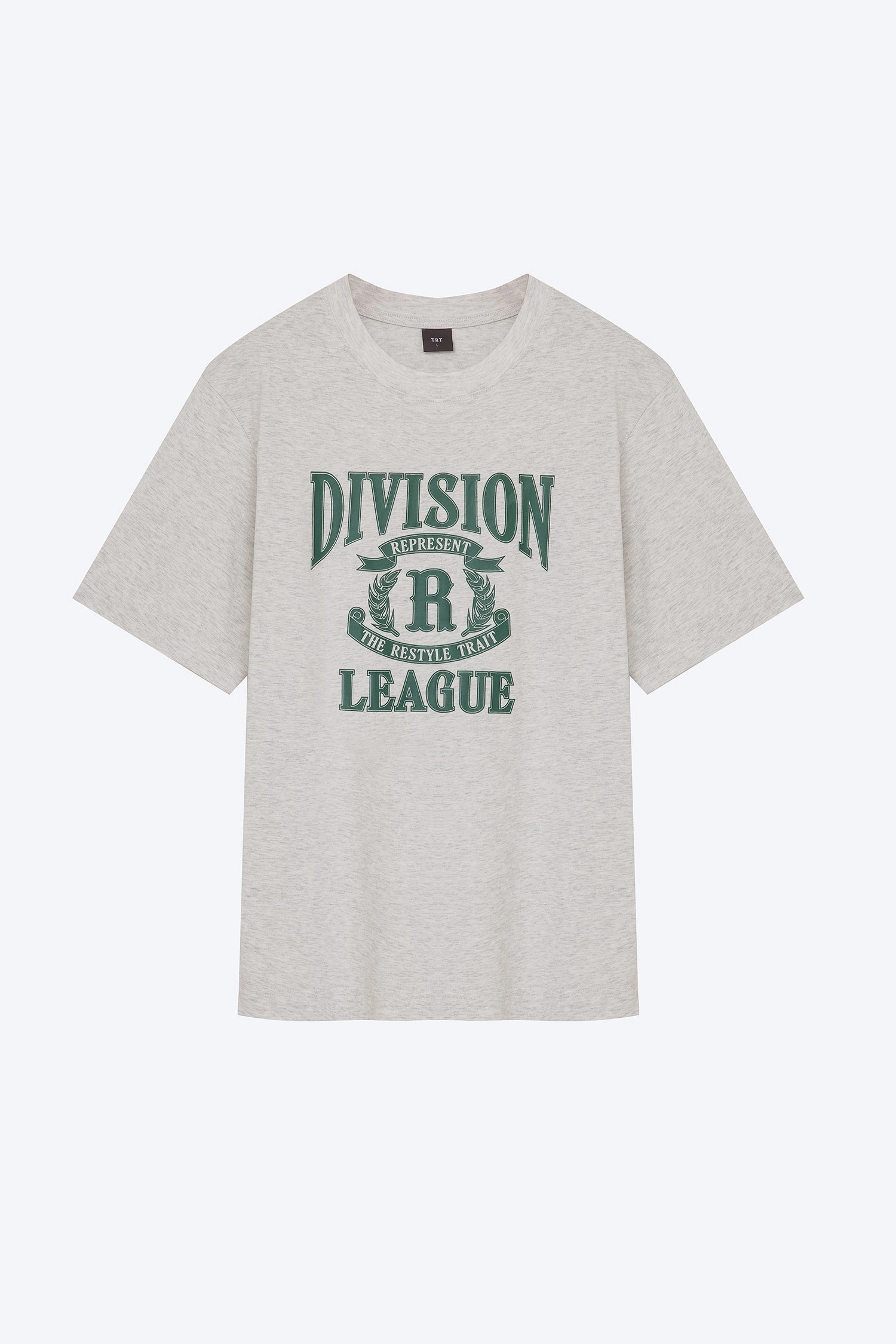 TRT Division League Tee - Heather Grey ribbed texture Stylish Look