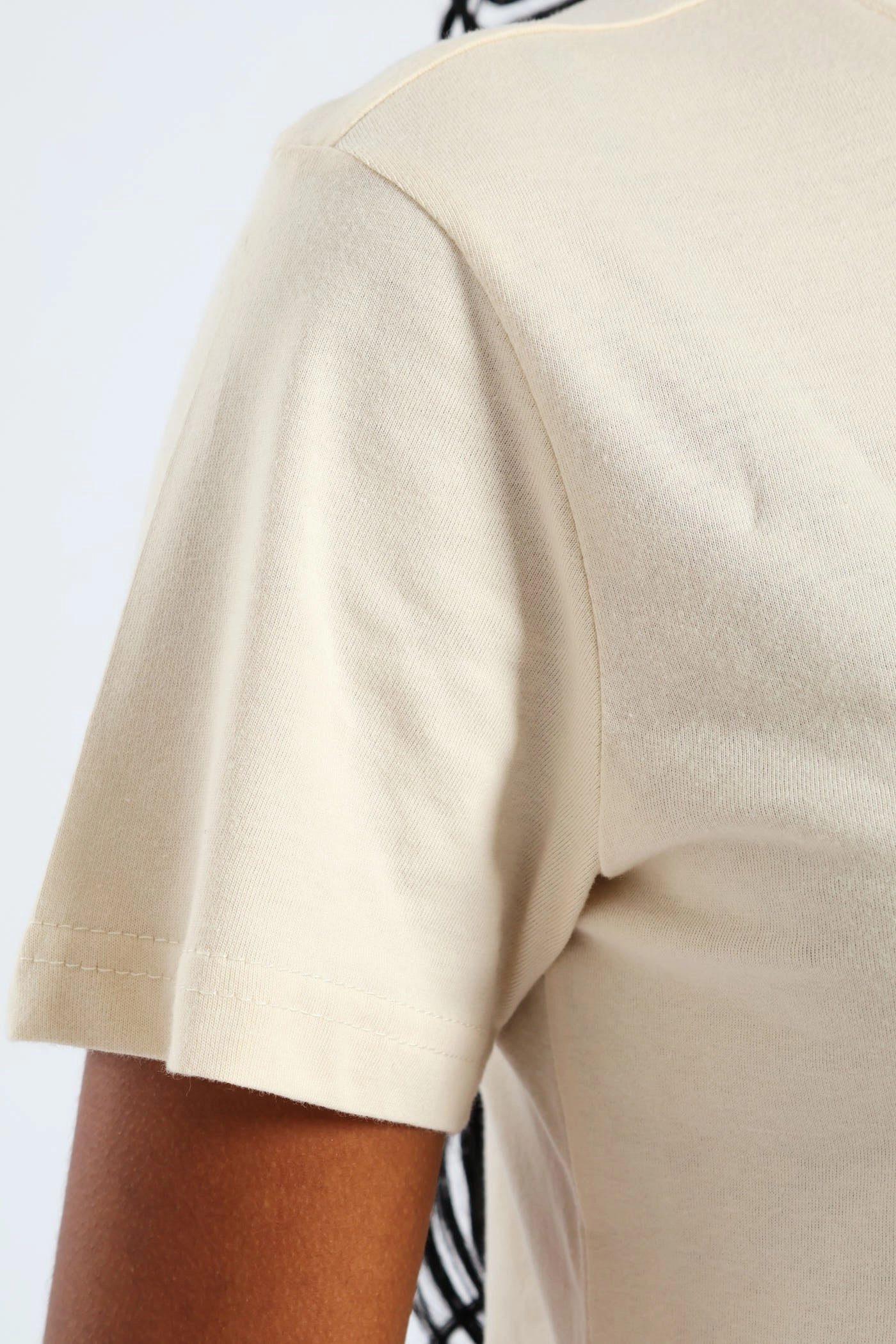 True Elegance Abstract Frame Foil Tee - Light Stone All-Purpose Wear