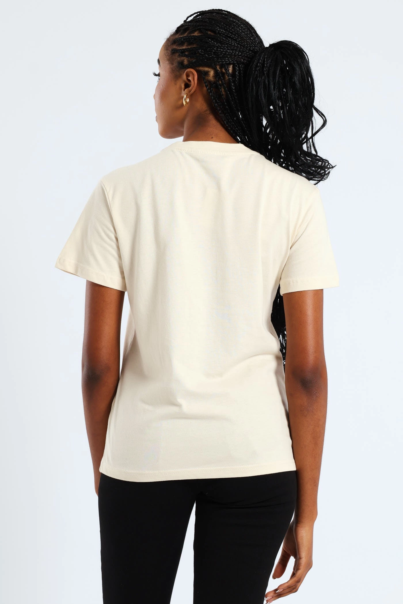 True Elegance Abstract Frame Foil Tee - Light Stone BondedEdges Adaptive Temperature Control