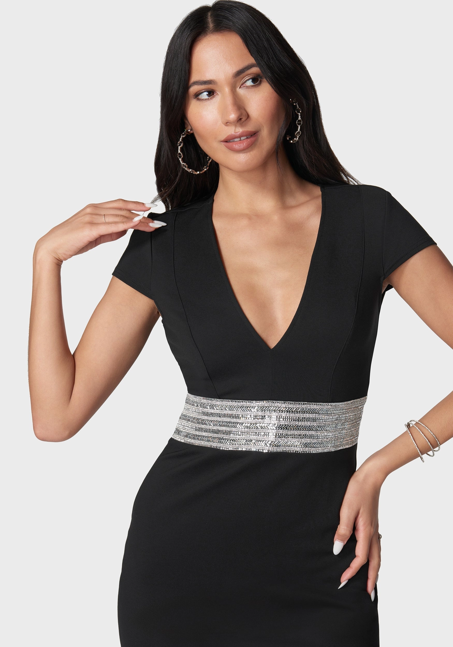 Pure Fit Seasonal piece Embellished Waist Mini Dress