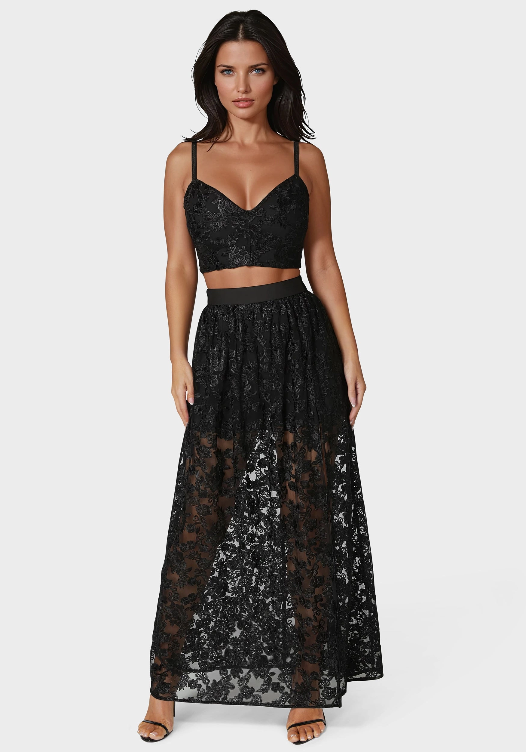 Cozy Base Non-Iron Two Piece Embroidered Gown