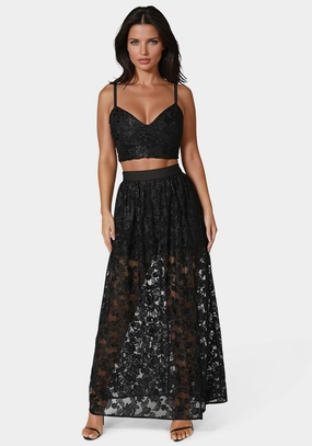 Cozy Base Non-Iron Two Piece Embroidered Gown
