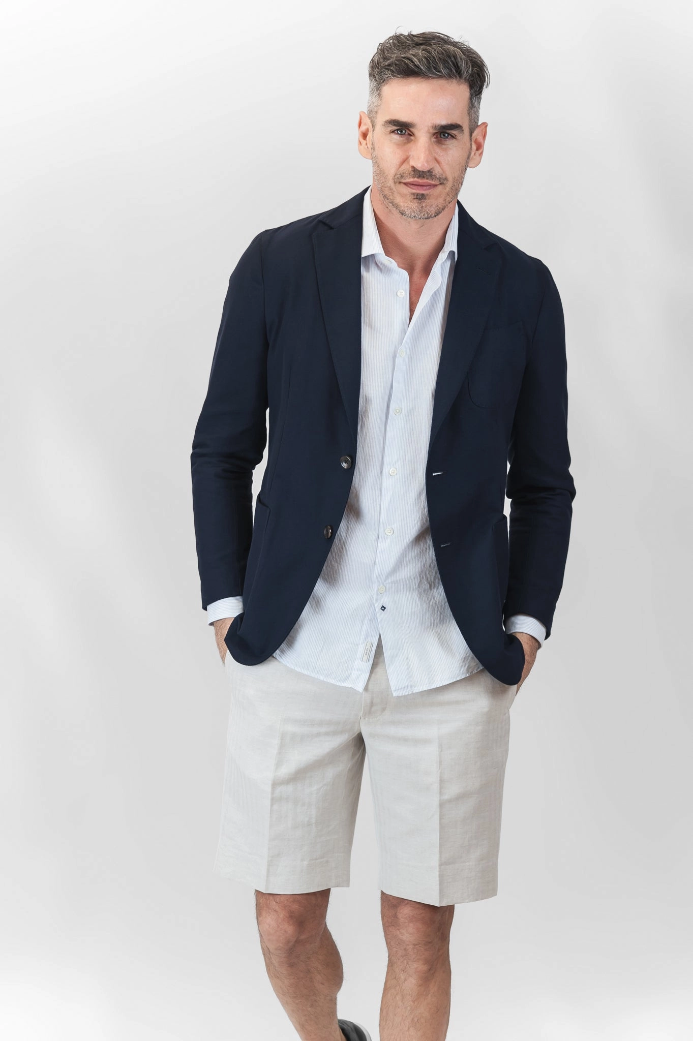 Clamenc Soft Stripe shirt (linen and cotton) Chilly Day Comfort Abstract mystery