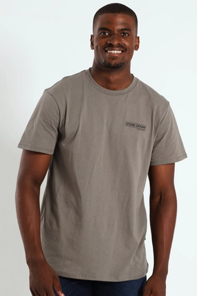 Core Front & Back Print Tee - Gunmetal Water Based Ink