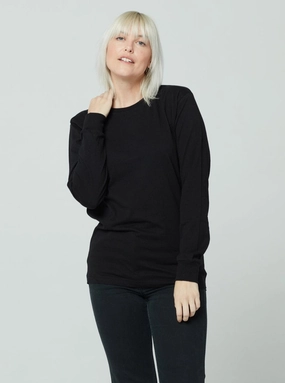 QuickDry Technology Relaxed Silhouette Unisex Long Sleeve - Black