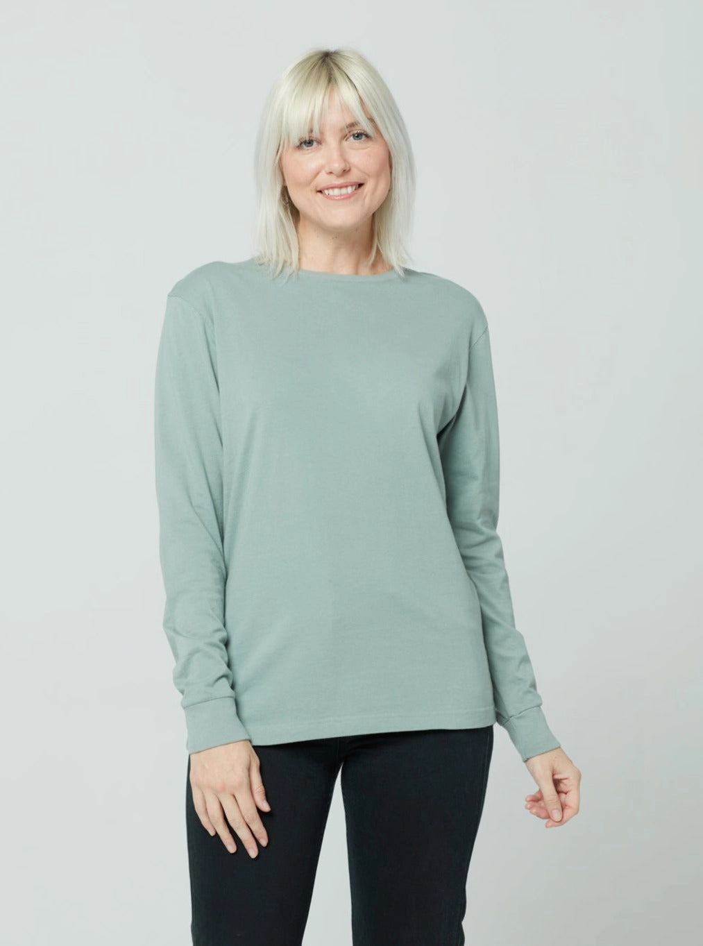 Four Way Stretch Material AllPurposeWear Unisex Long Sleeve - Sage