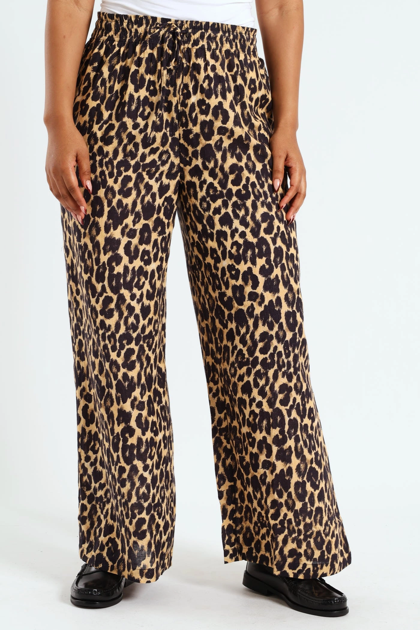 Leopard Print Pant - Beige Sport Flex