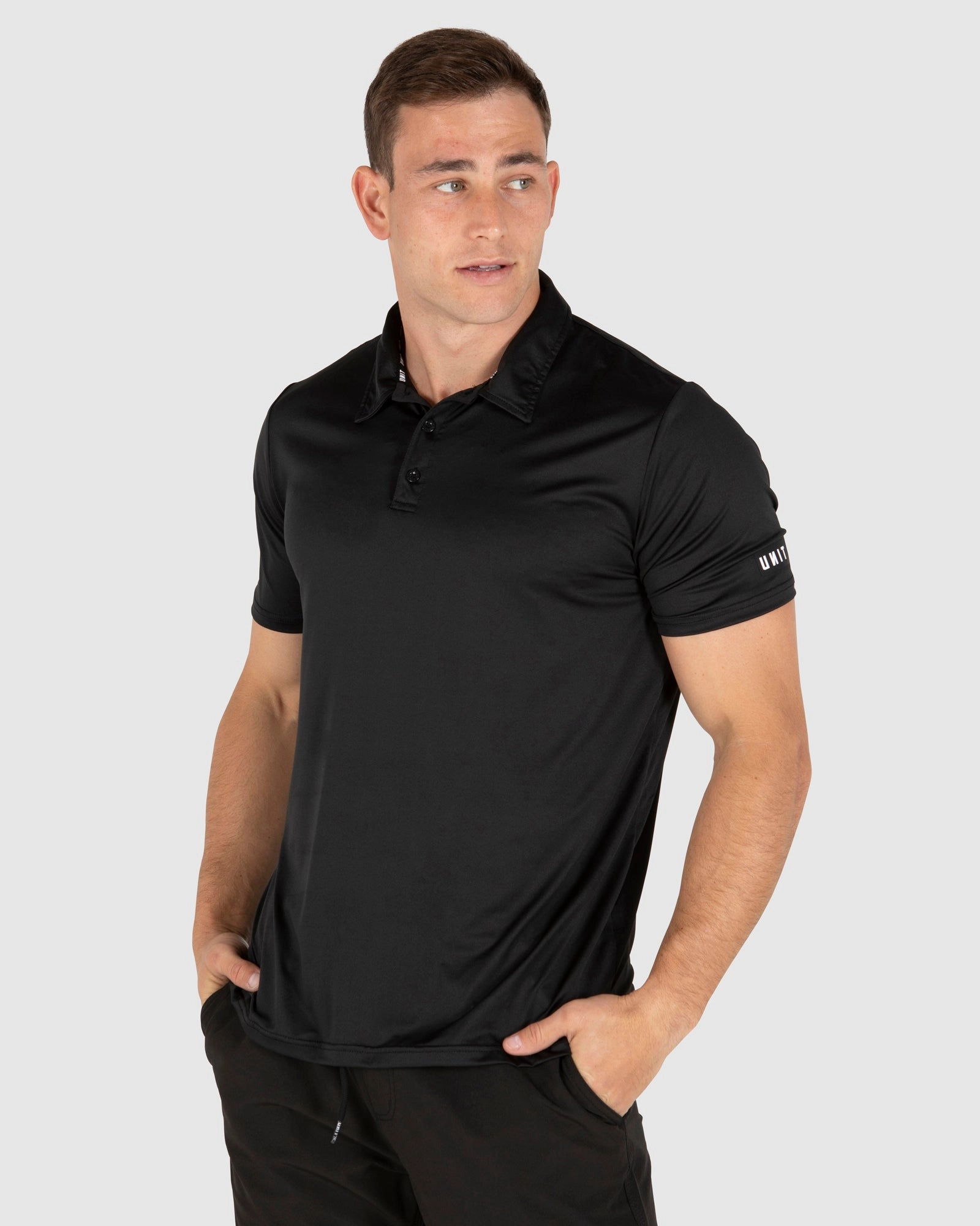 LayeredHemDetails Trendy Vibes Wear UNIT Elite Flex Mens Polo