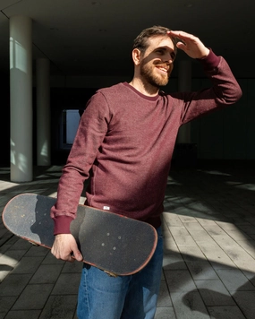 Core Bold BICOLOR CREWNECK / WINE