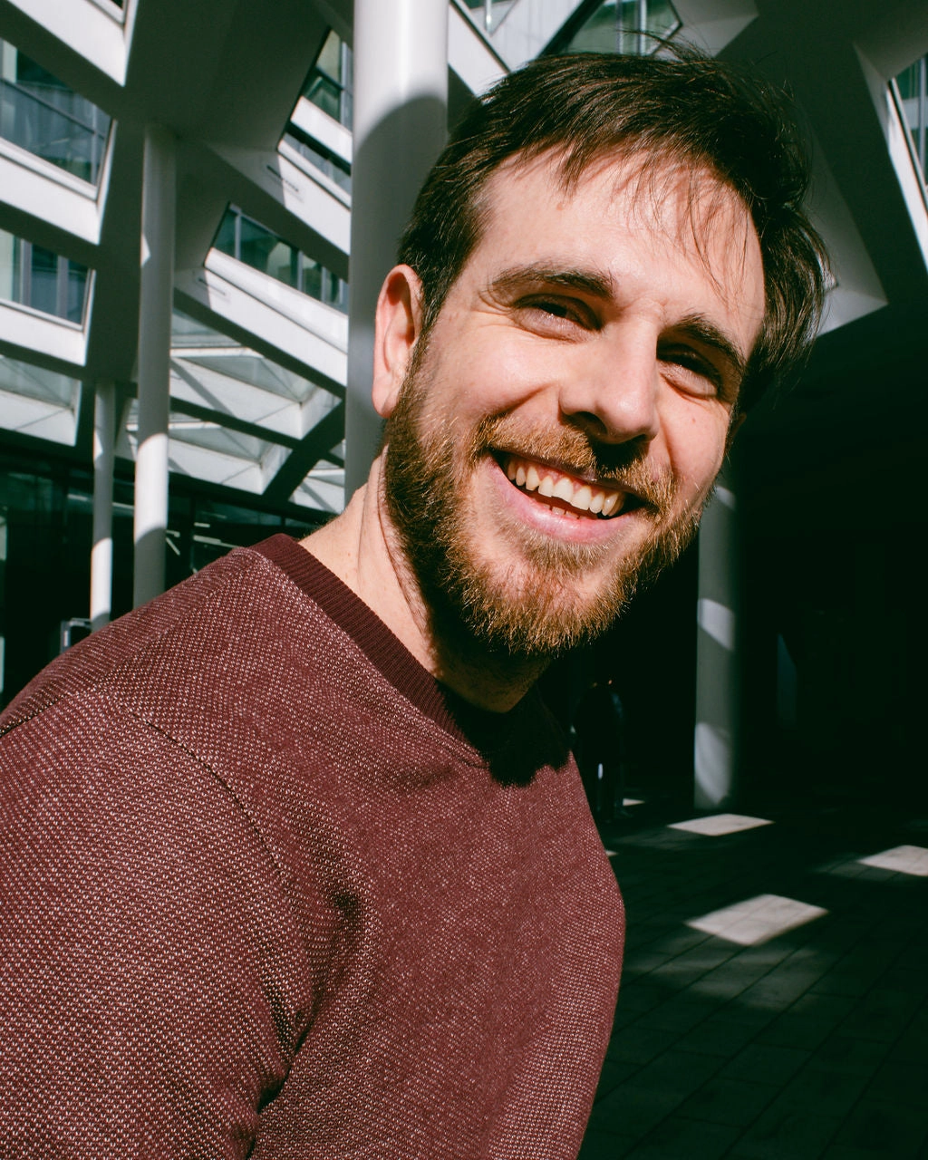 BICOLOR CREWNECK / WINE Sporty Jacket Business Ready