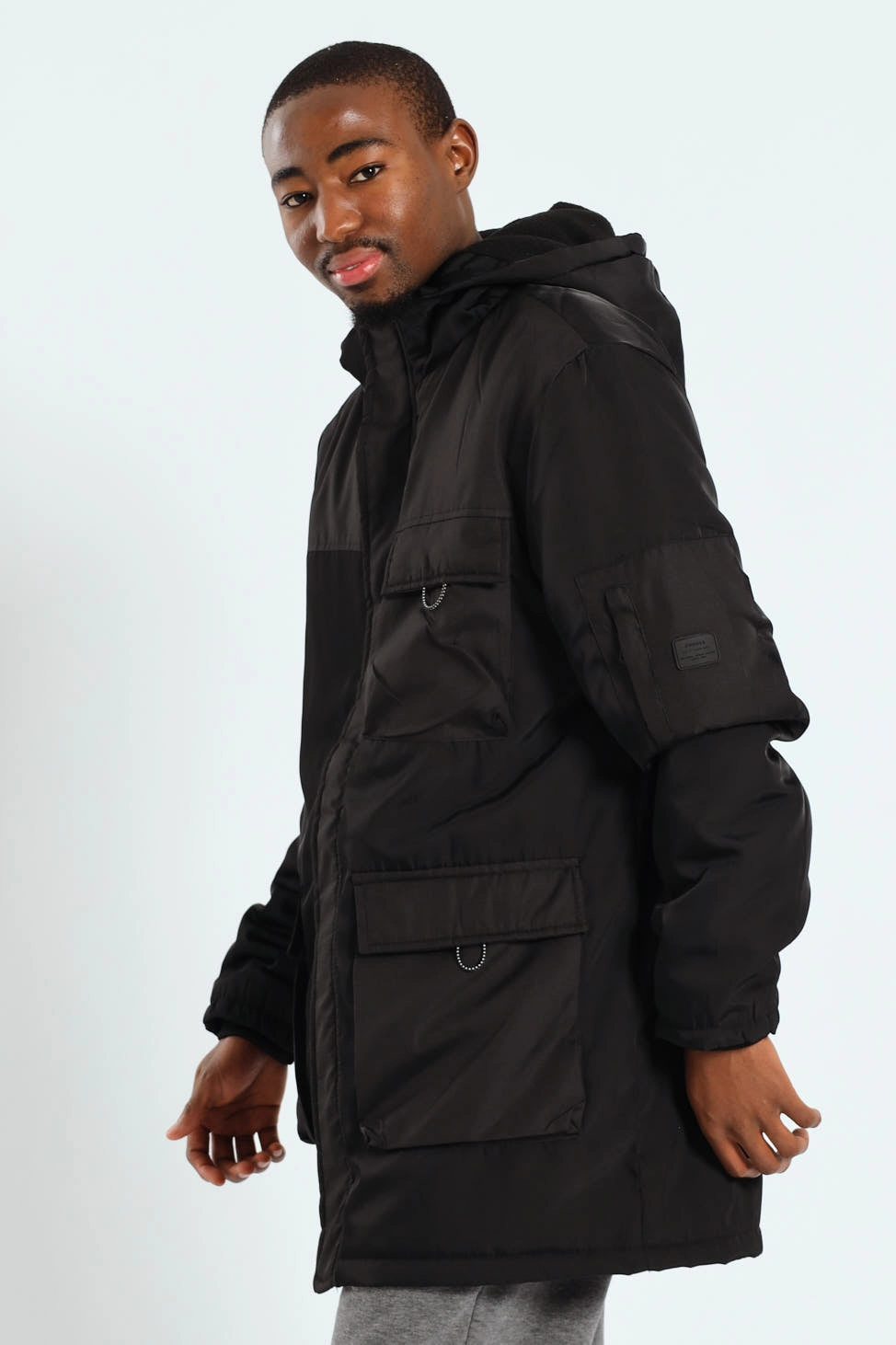 Utility Parka Jacket - Black Formal Use