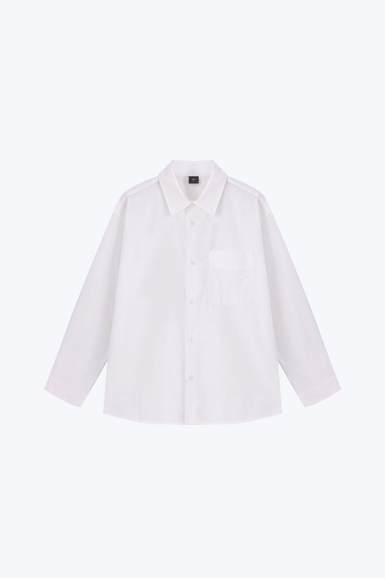 DoubleLayeredCollar Stylish and Easygoing Button Up Classic Shirt - White [AT]