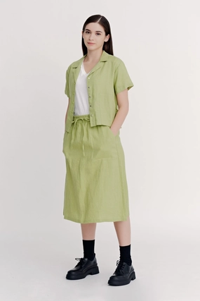 V-Neck Tee - Cream Cozy And Stylish