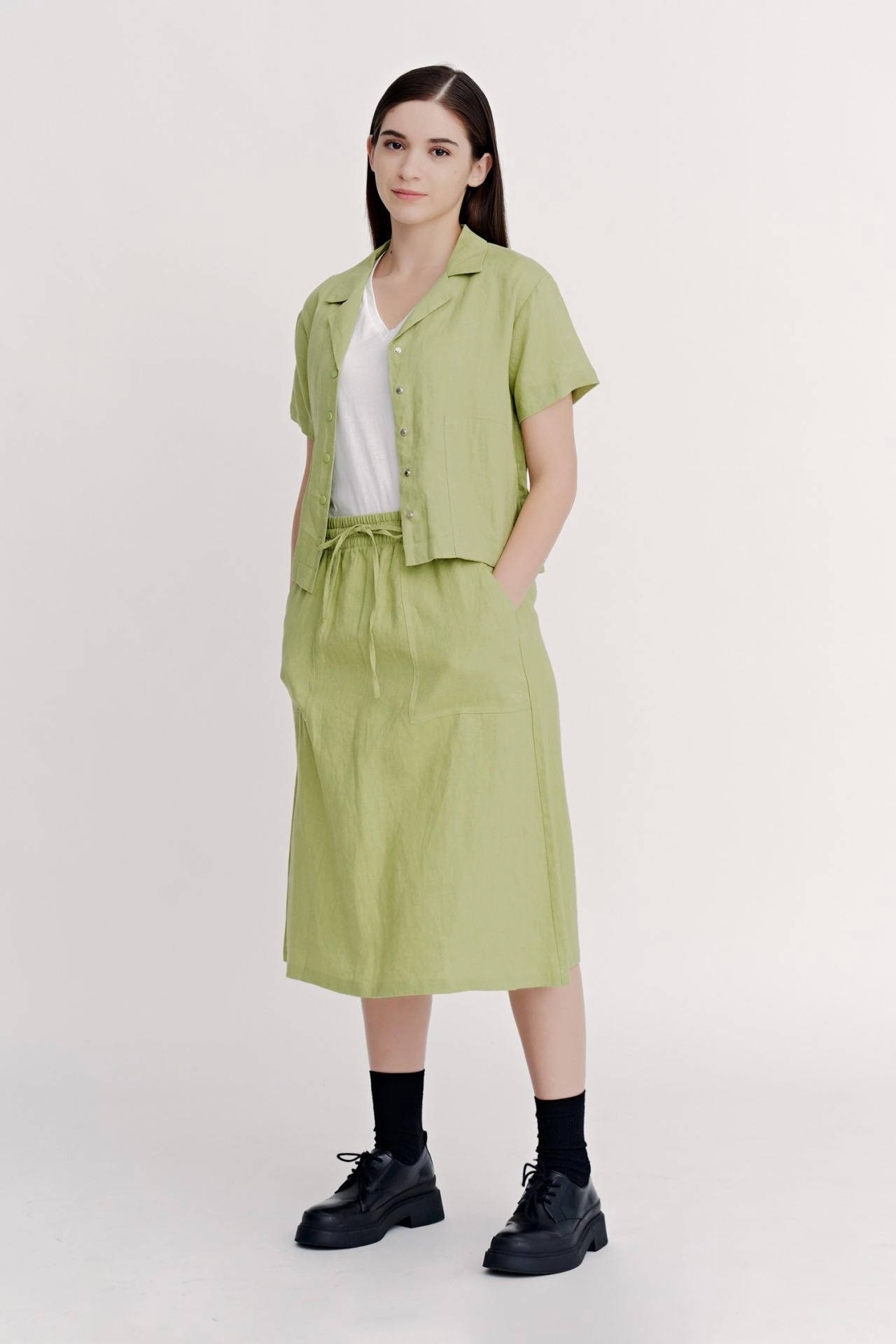 Classic Layer Wear V-Neck Tee - Cream