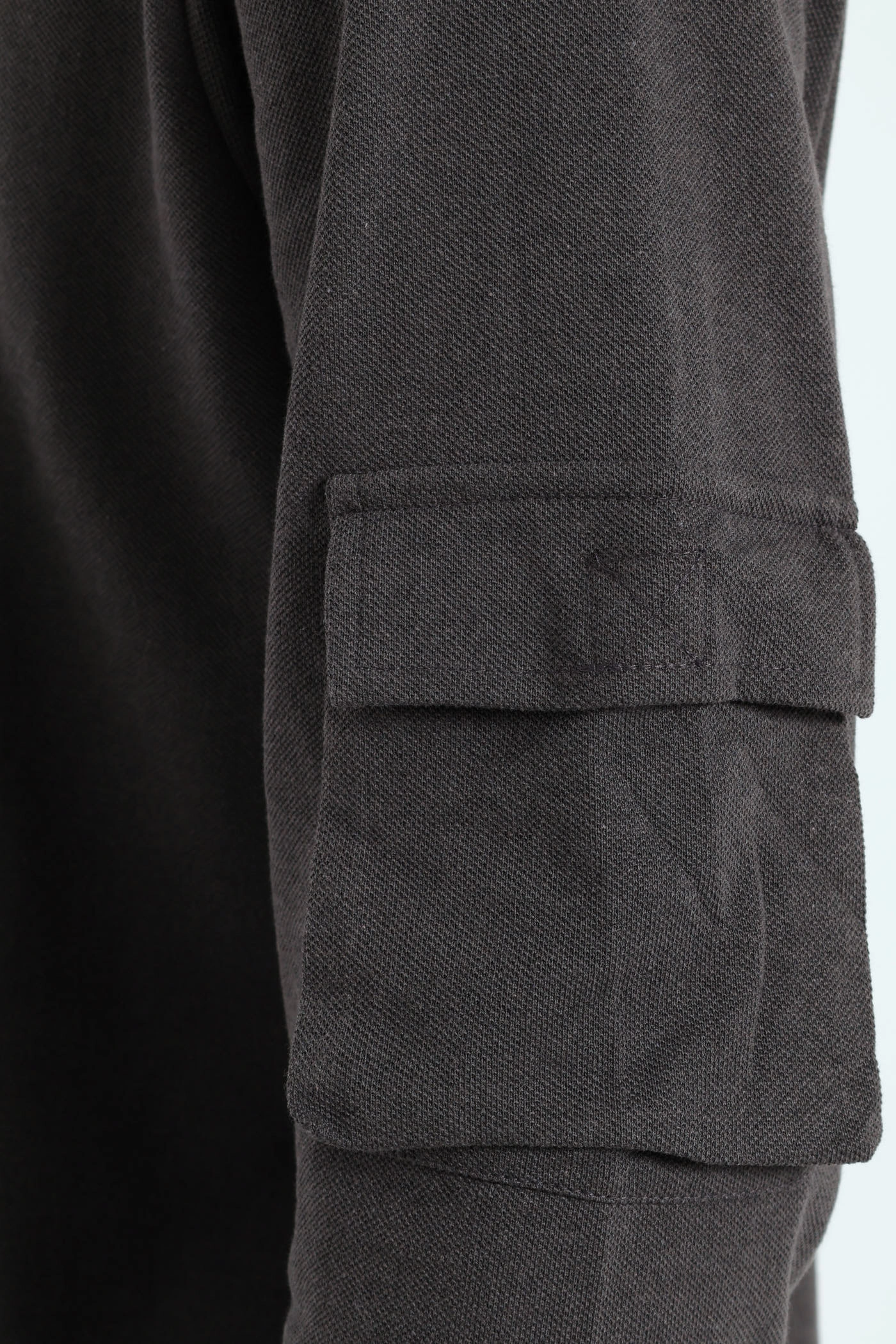 Utility Curved Hem Long Sleeve Tee - Charcoal Seasonal Layer Plus Size