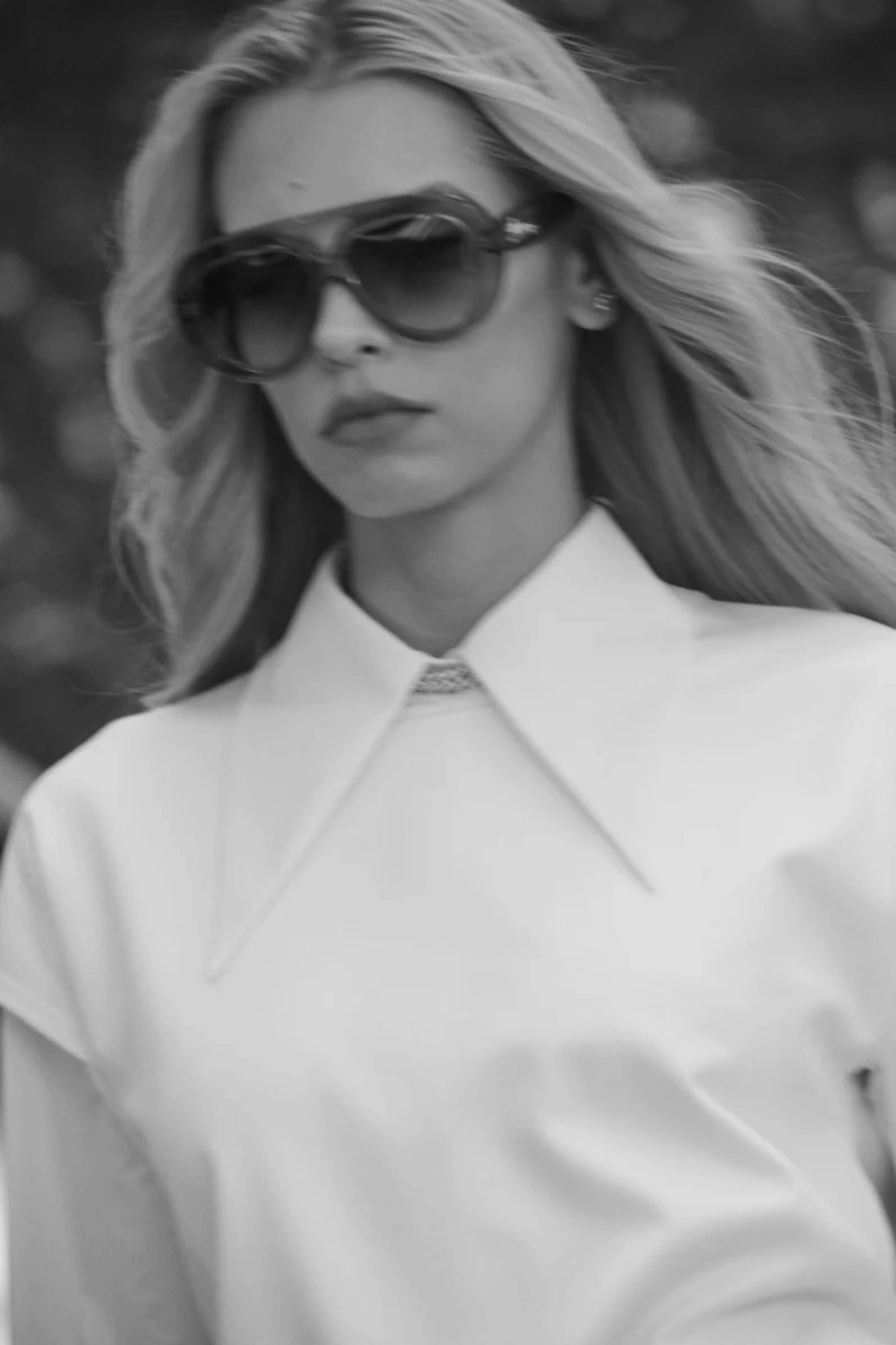 gender-neutral PEAK COLLAR SHIRT - F6078700