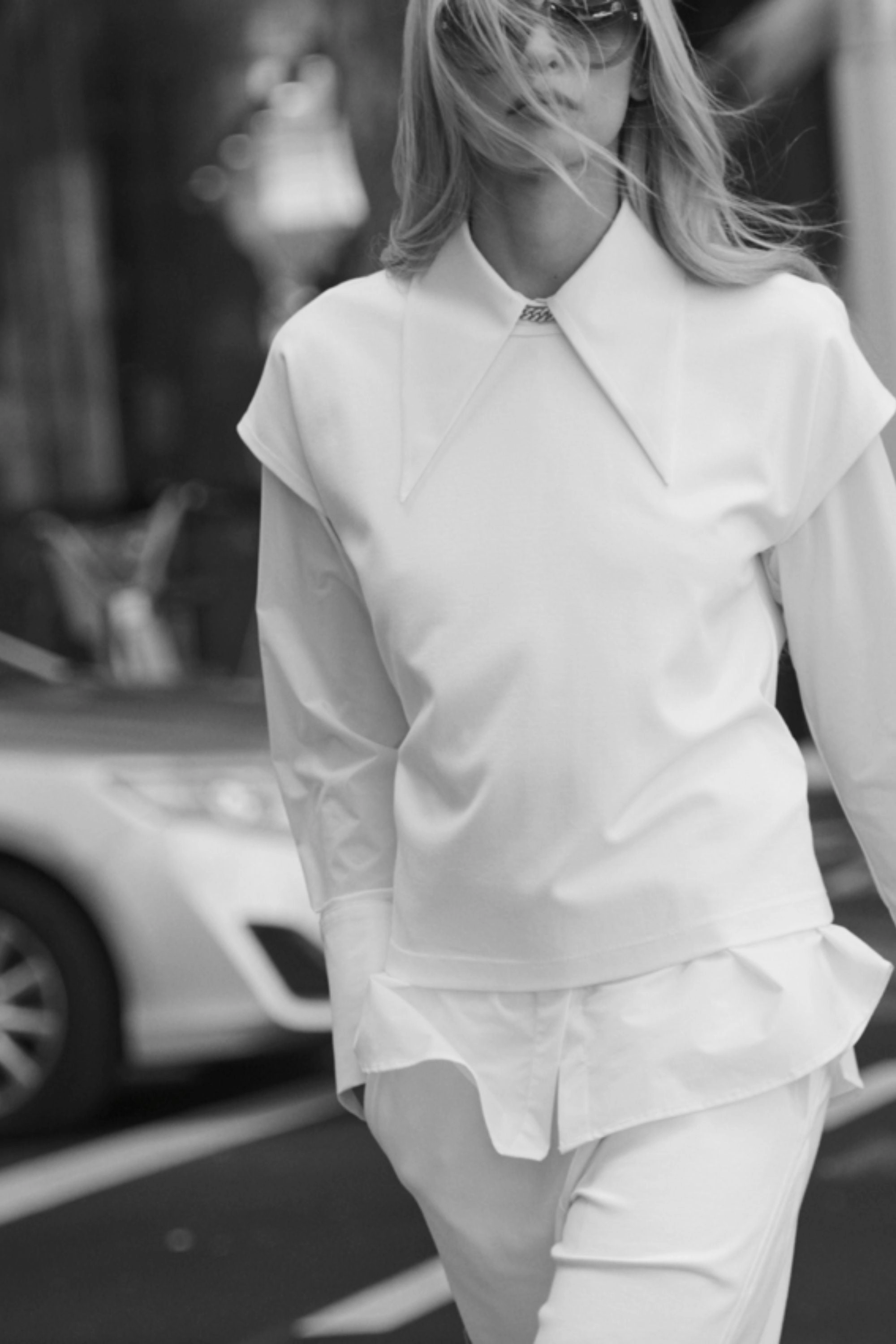 Year-Round Favorite Affordable Fashion PEAK COLLAR SHIRT - F6078700