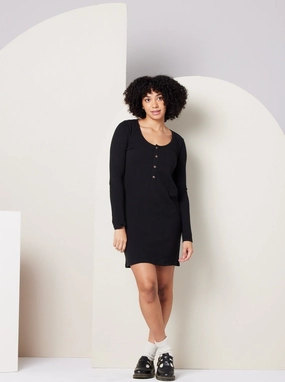 Aminah Dress - Black Casual Mode Flowy-Shape