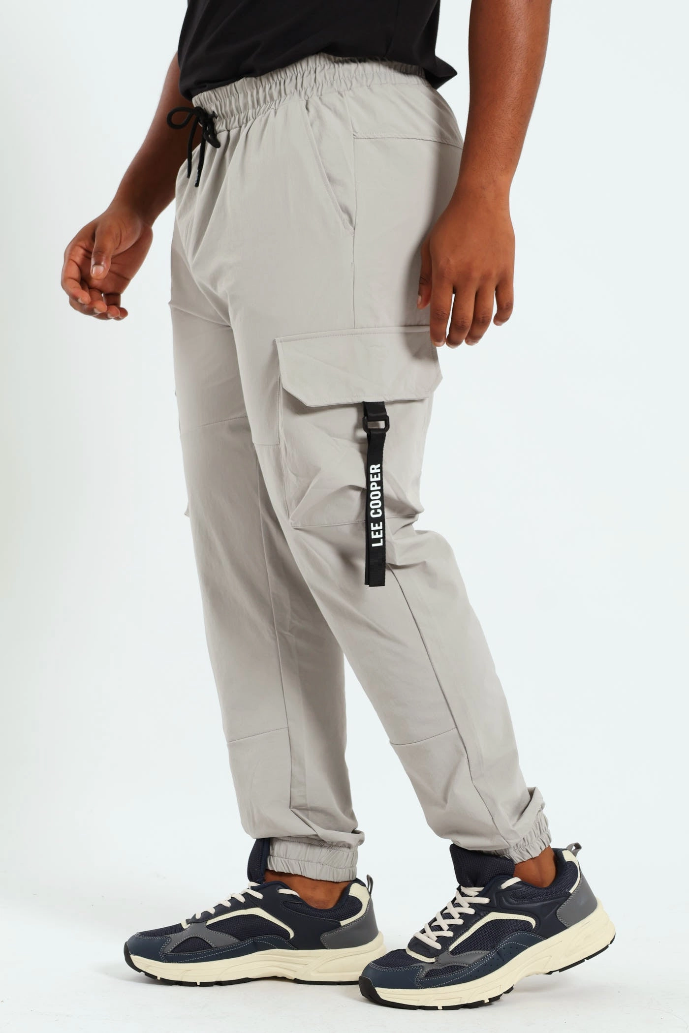 Elastic Free Cuffs luxe feel Kurt Nylon Jogger - Light Grey