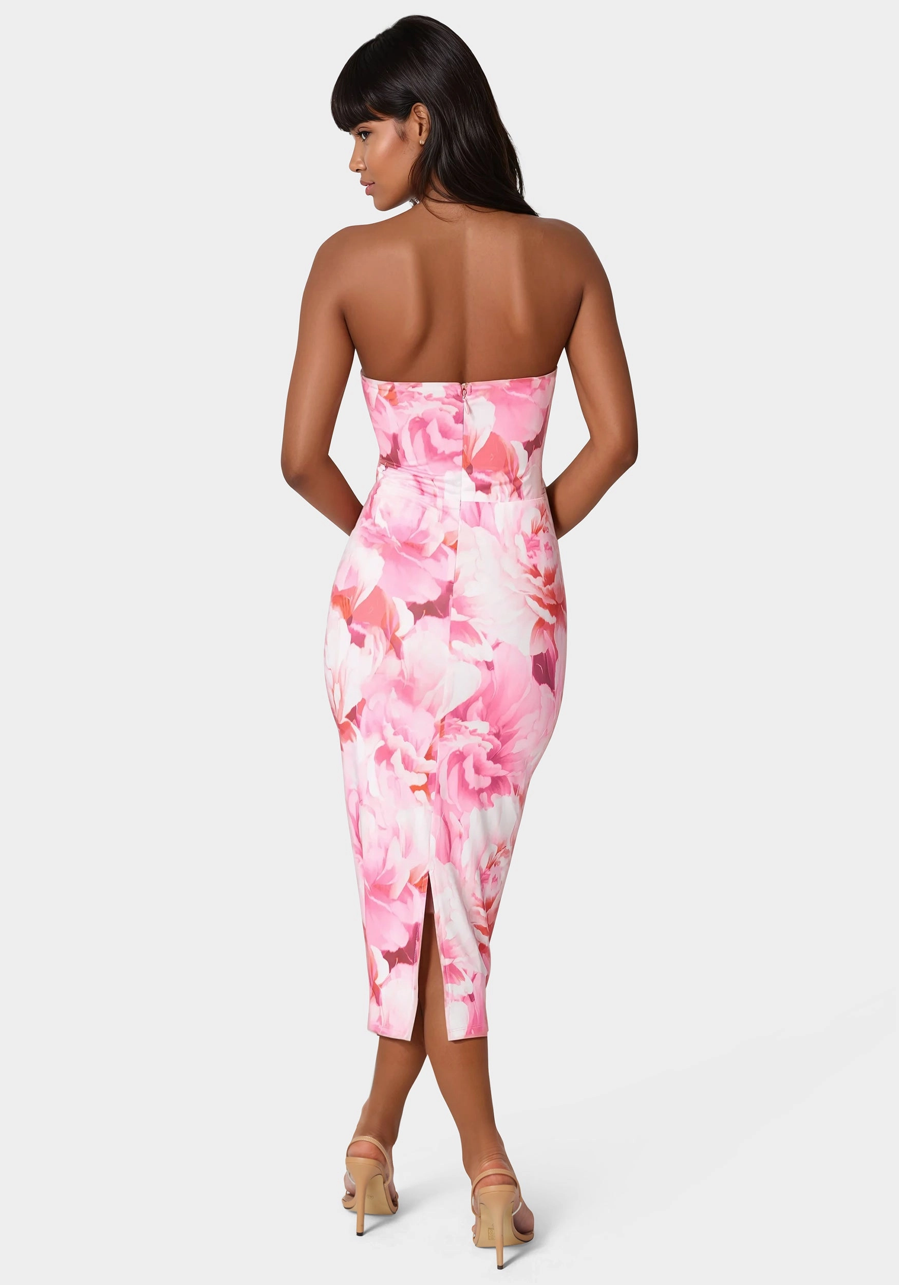 Weekend Feel Printed Front Cutout Midi Dress