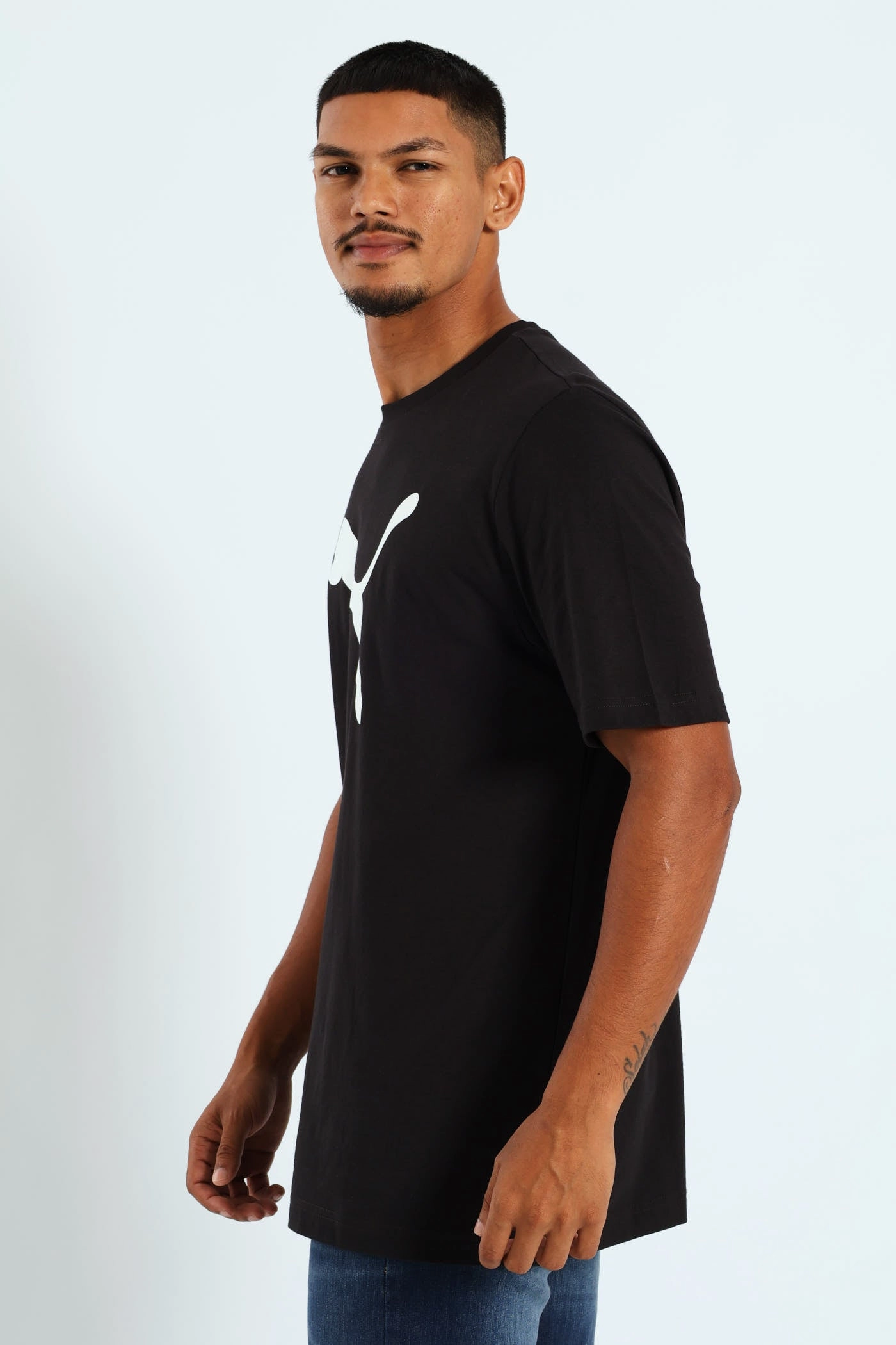 Essential Tee - Black Soft and Cozy Geometric Pattern