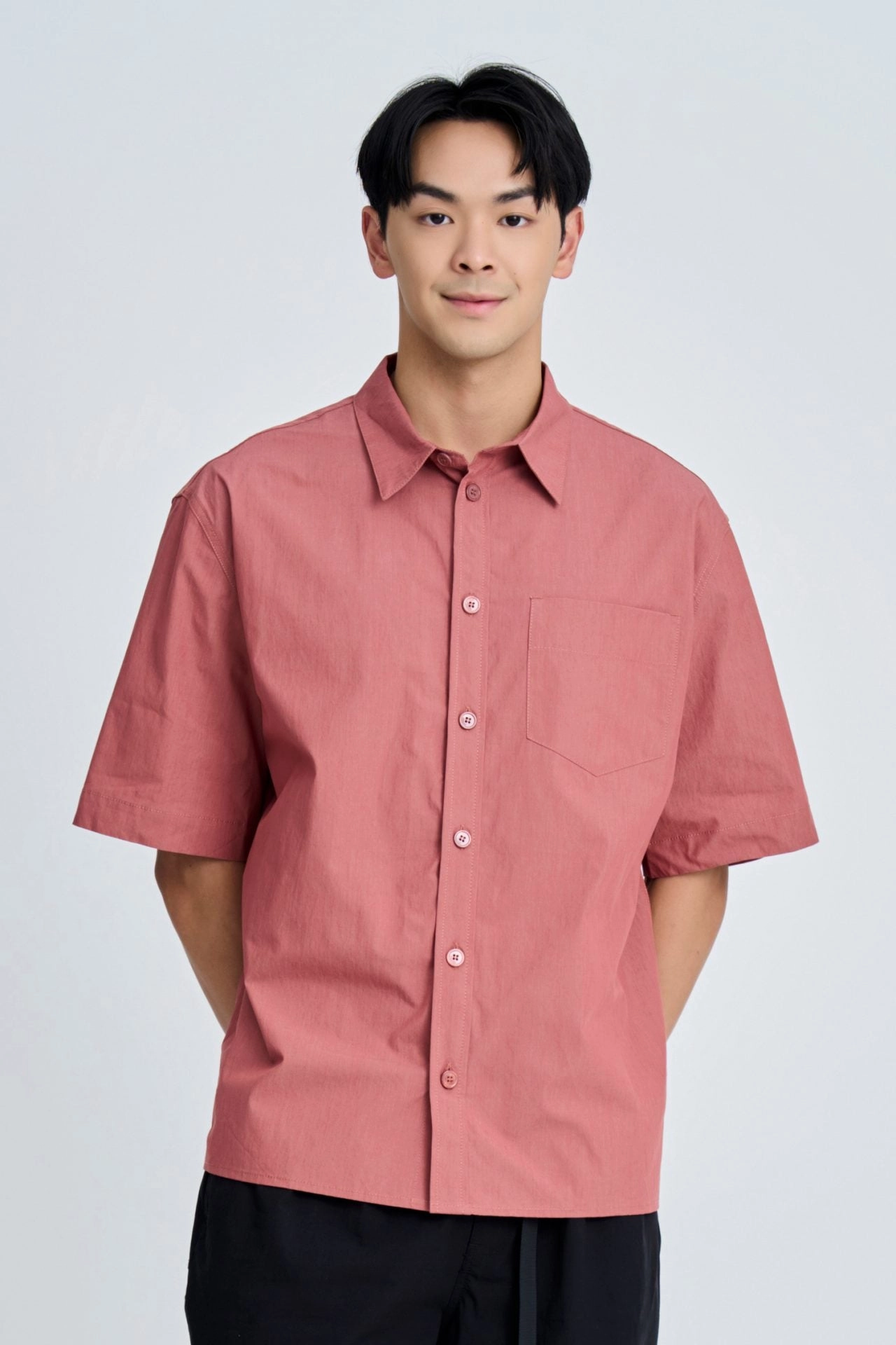 Trendy Piece Holiday Wear Casual Oversized Point Collar Shirt [AT]