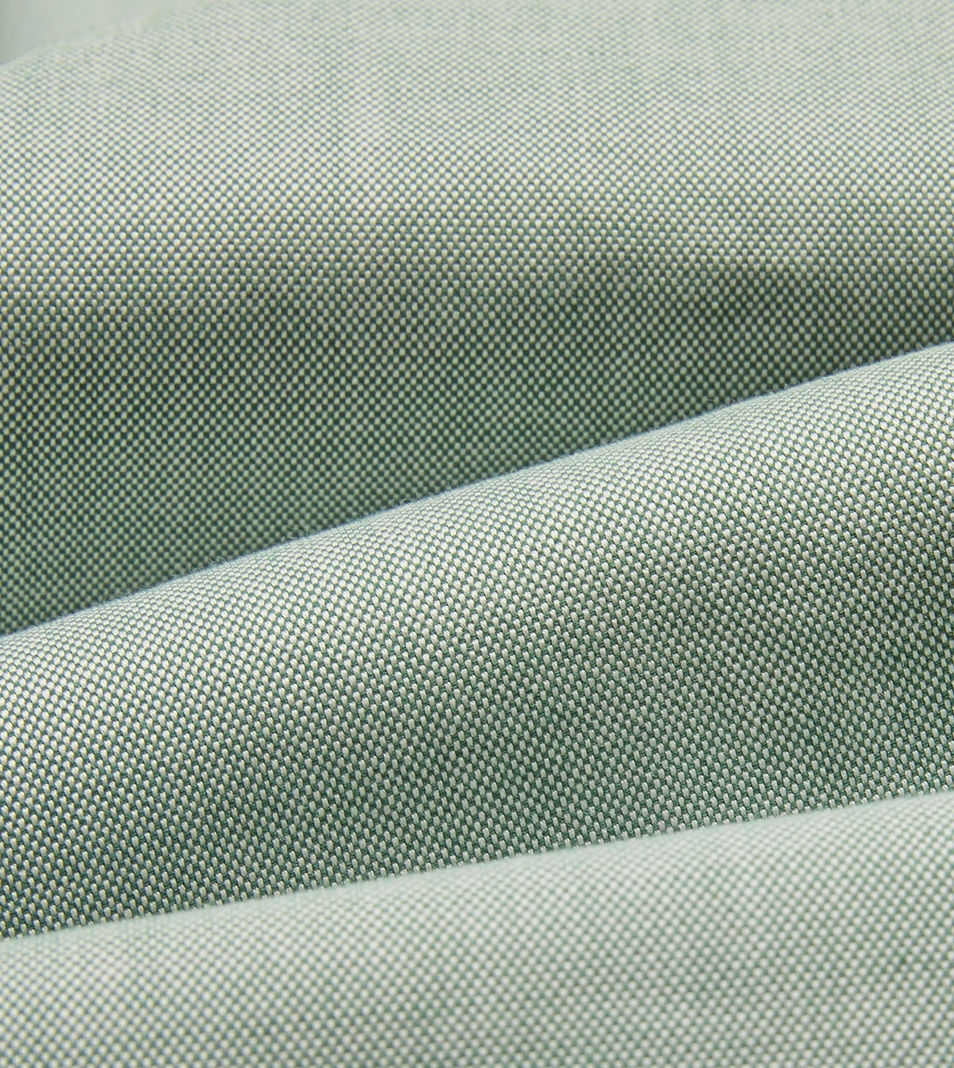 Green Pinpoint Oxford Cotton Cloth Button-Down Shirt Functional Pocket