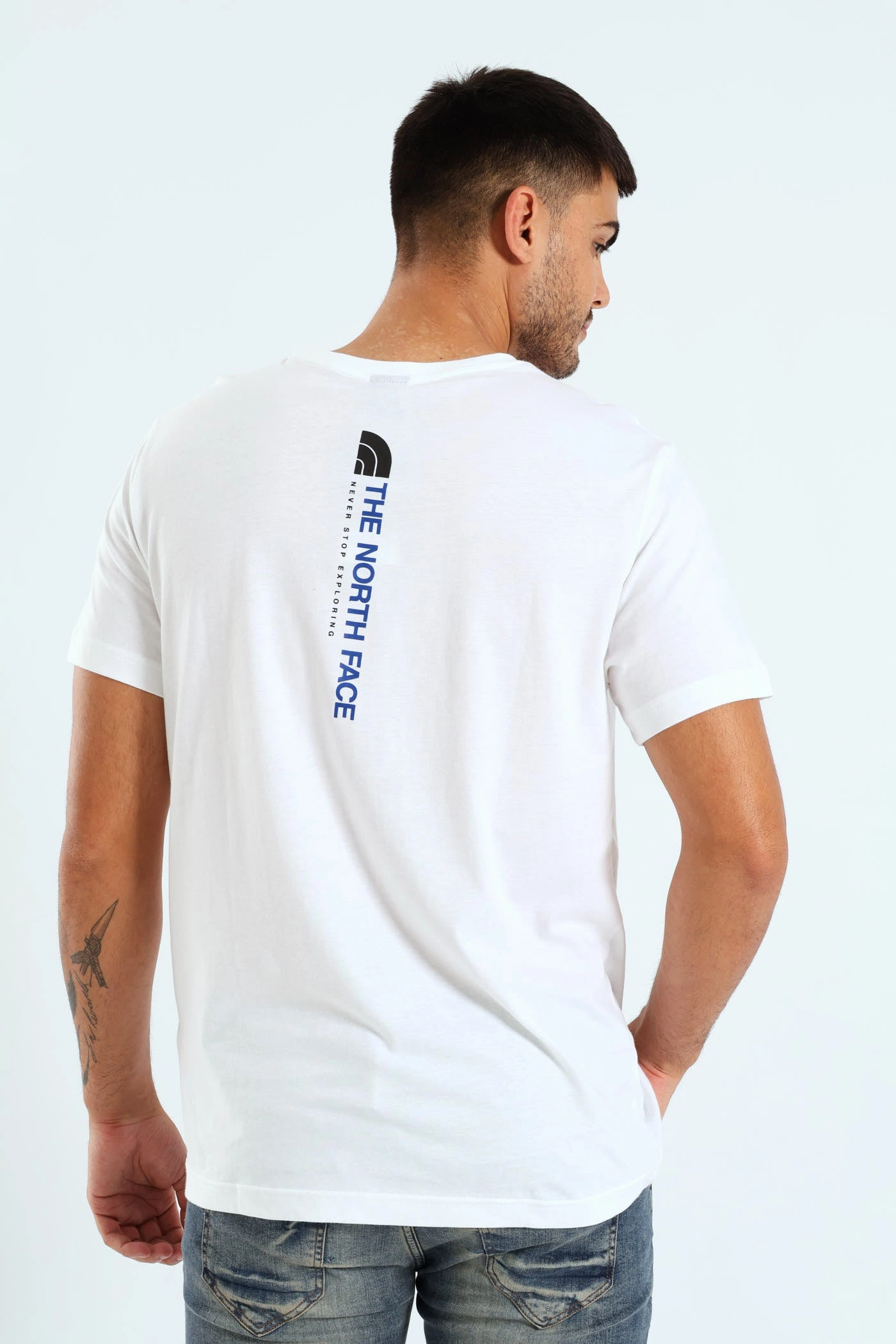 Vertical Tee - White discount offer skinny but not tight