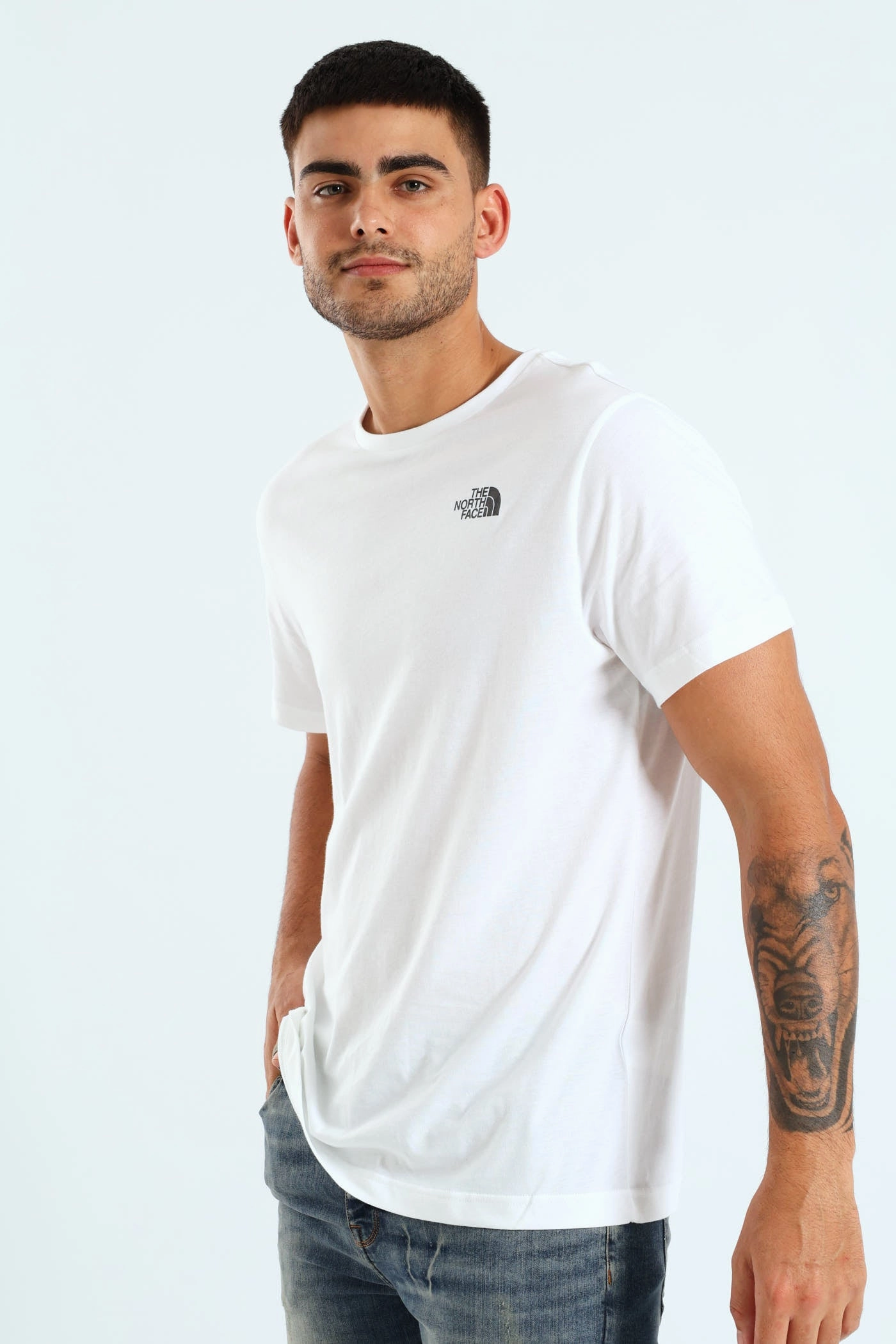 Anti Static Finish Garment Dyed Vertical Tee - White