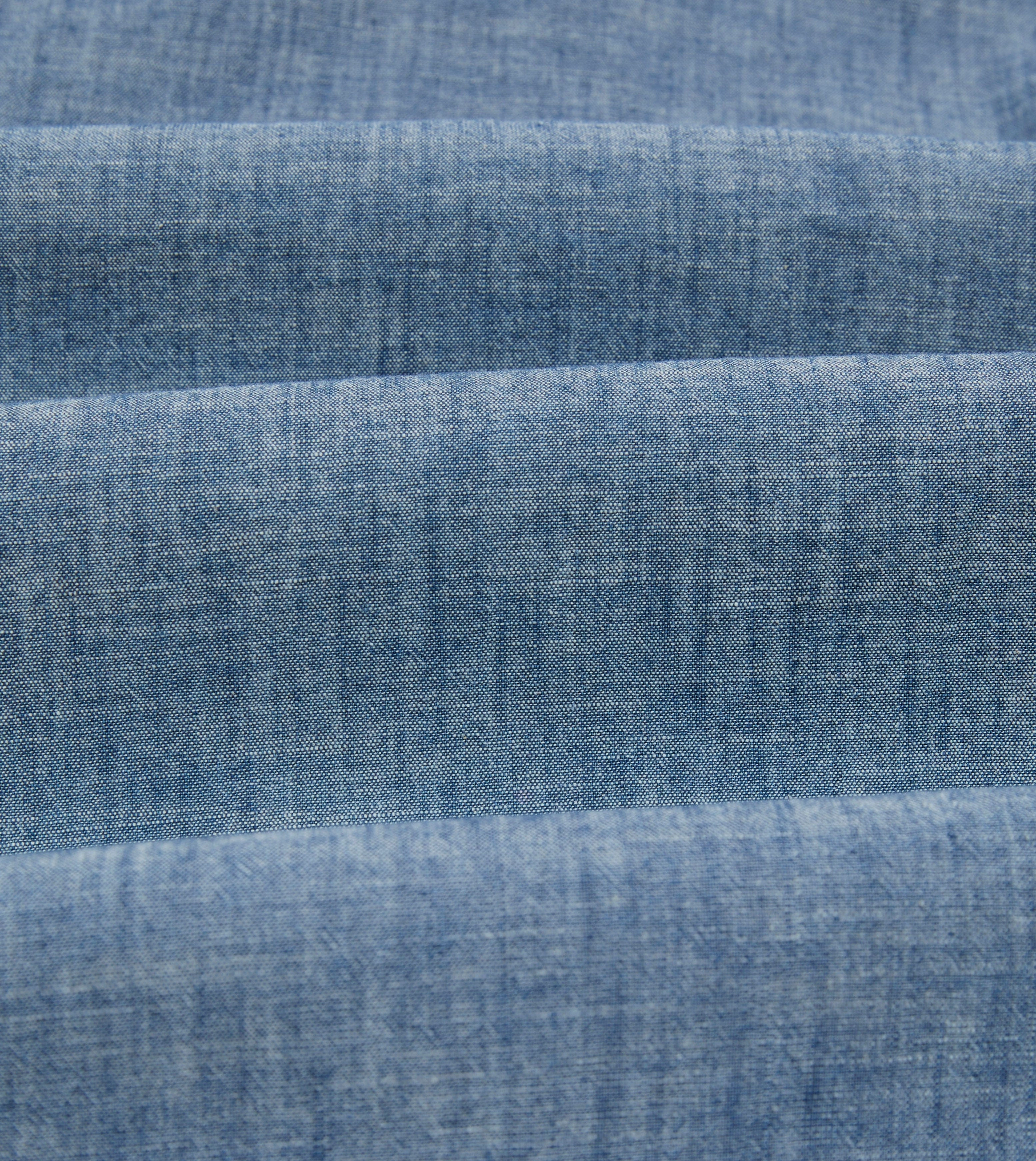 Versatile Styling Multi Pocket Utility Blue Chambray Long Point Collar Shirt