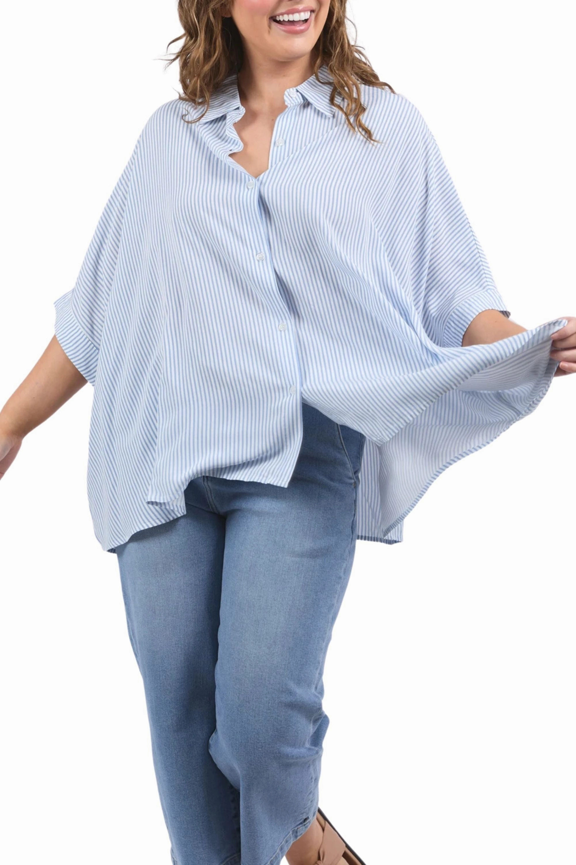 Bold Print Neutral Shade LUNA SHIRT - 8129072