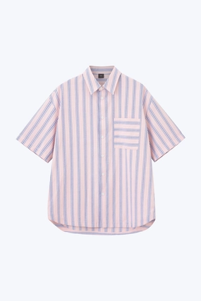 Street Trend Resort Striped Shirt - Blush